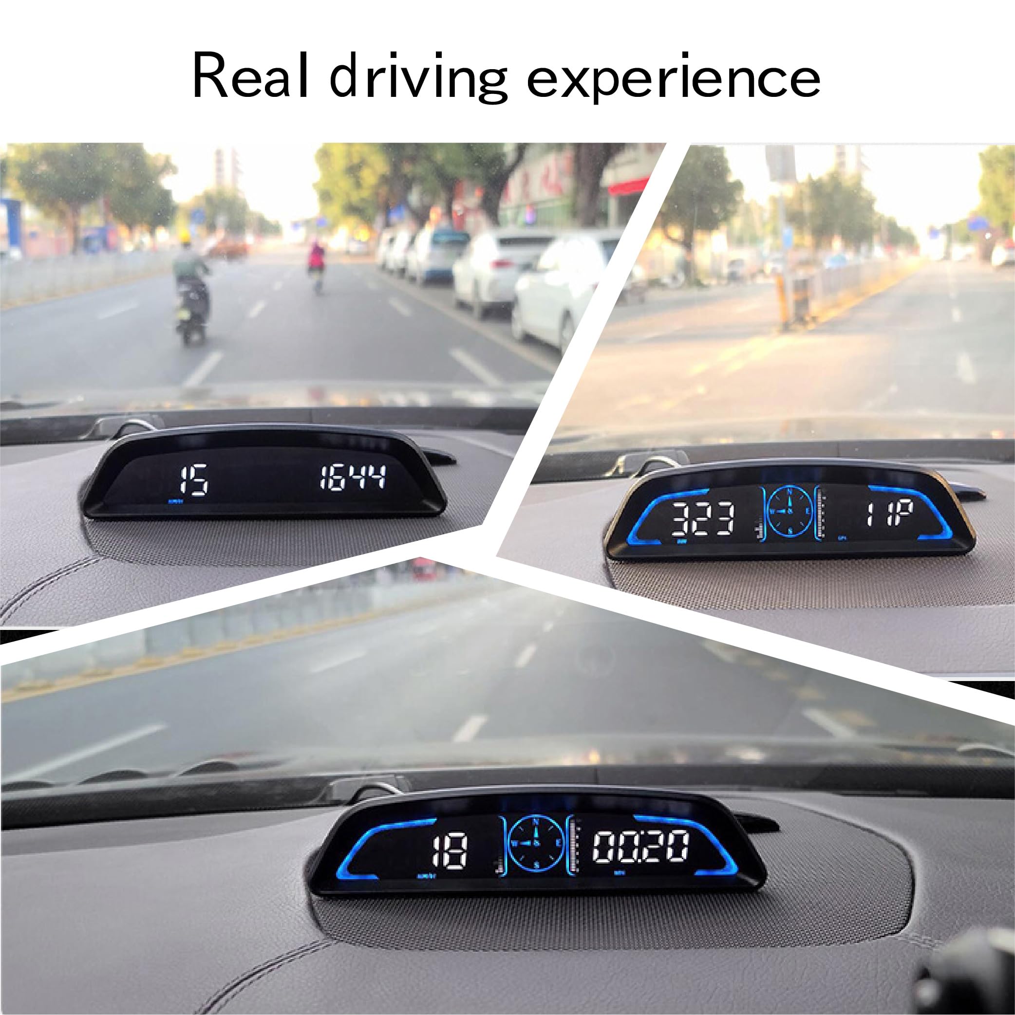 Head Up Display Car pour VW Ameo 2016-2020, Écran Numérique avec Vitesse Température et Alerte Fatigue à Installation USB Rapide