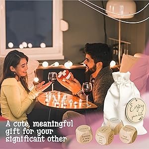 STOFINITY Date Night Dice Game for Adults - Food Decider Dice Games for Date Night Gifts Ideas, Christmas Couple Gifts for Him and Her, Dinner Decision Dice Funny Valentines Day Gifts for Boyfriend