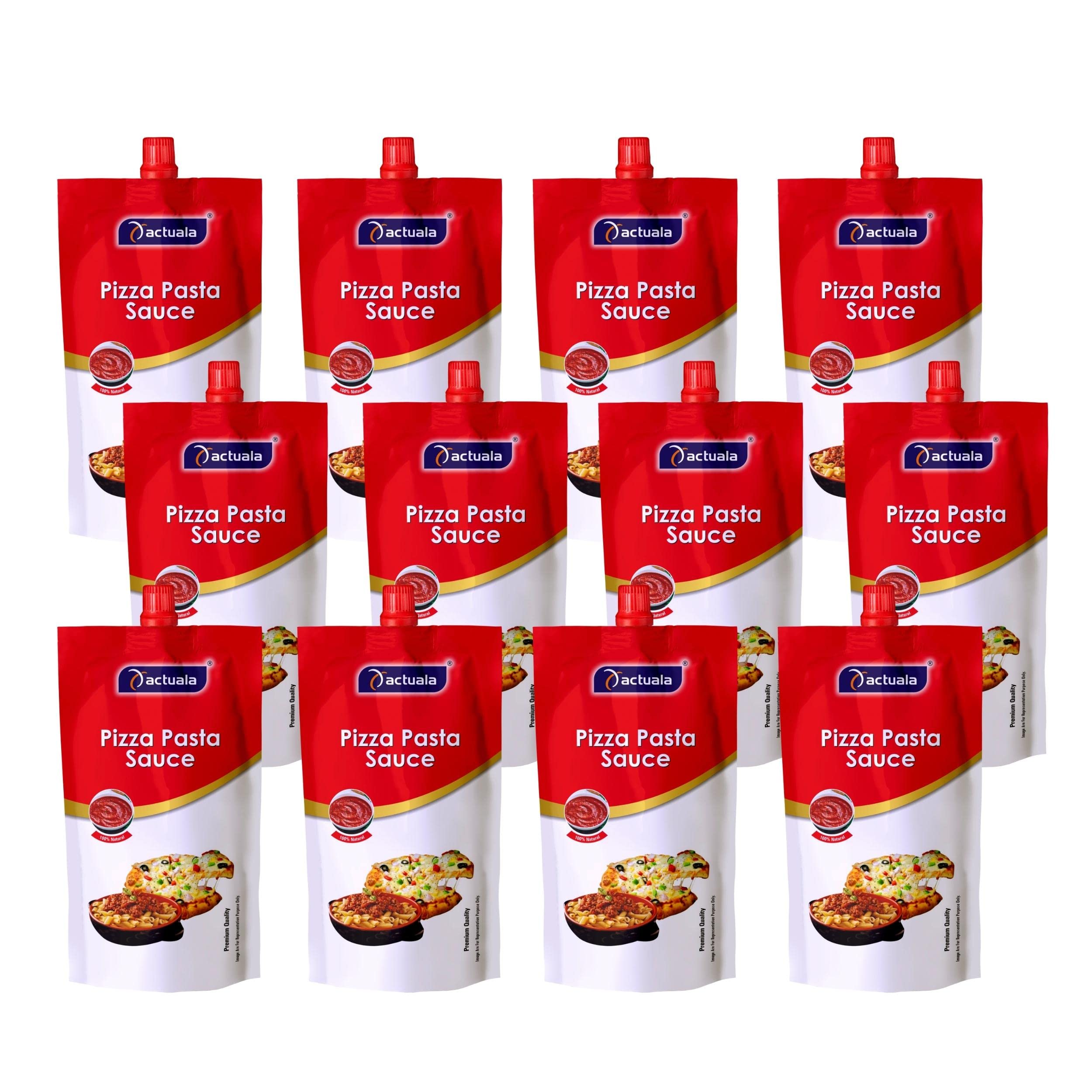 AACTUALA Pizza Pasta Sauce | 100% Natural | No Preservatives | Combo Pack (80 grams Each) - Pack of 12
