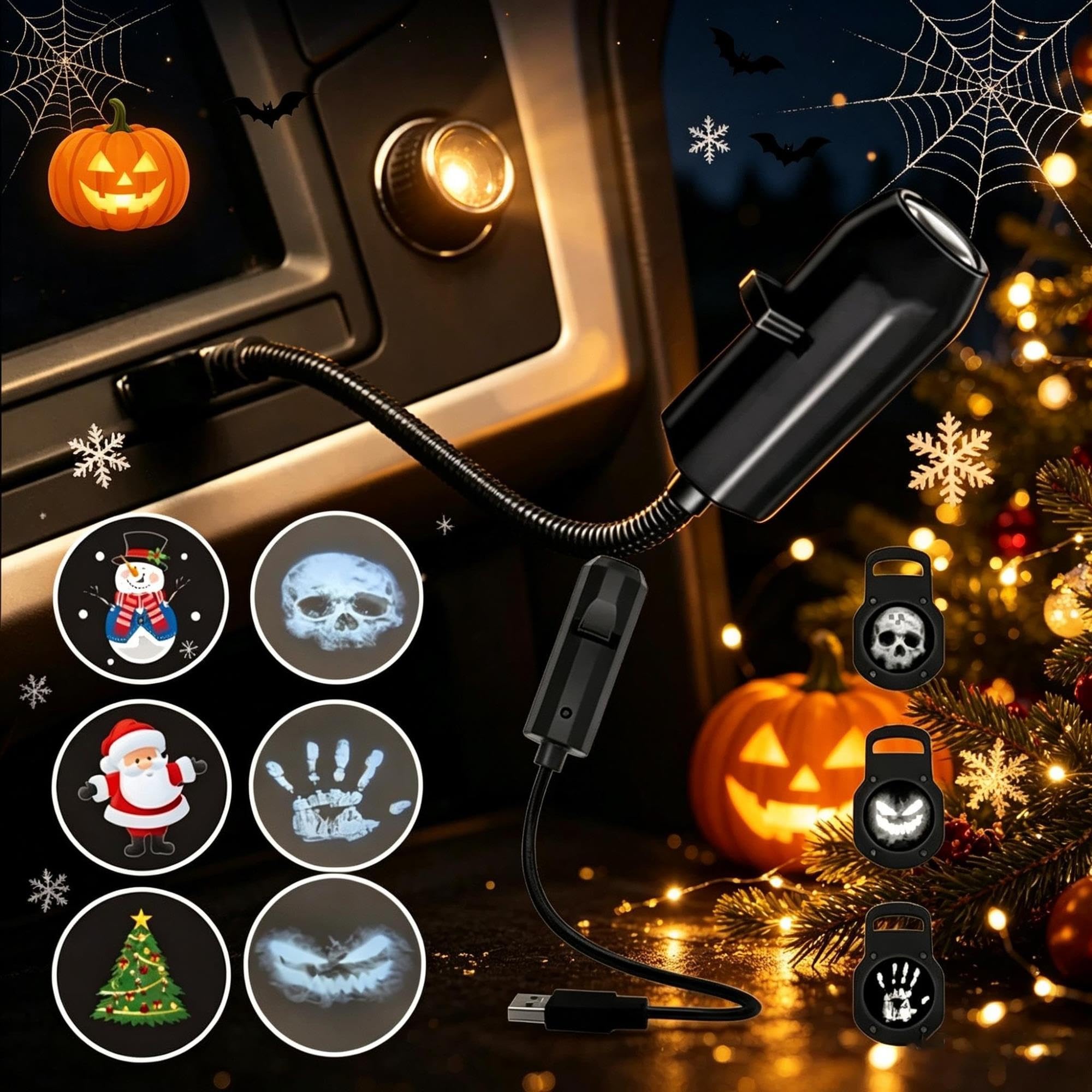 Rotierender Halloween-Geisterprojektor Mit 3 Szenen