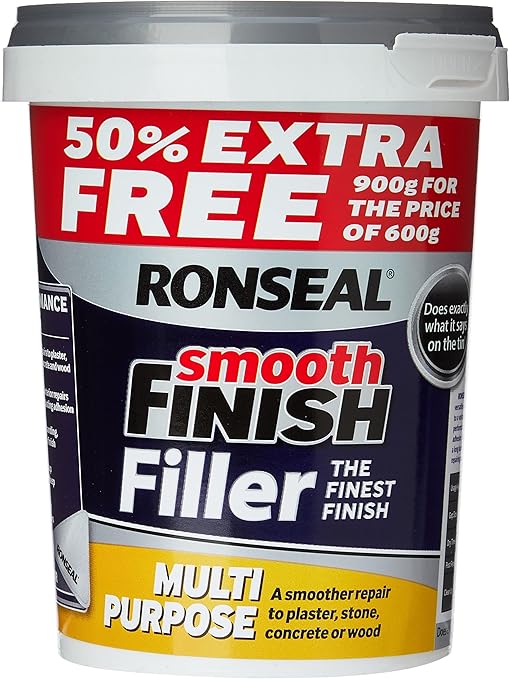 Ronseal 6886271HHW Smooth Finish Filler MultiPurpose Ready Mixed 900g