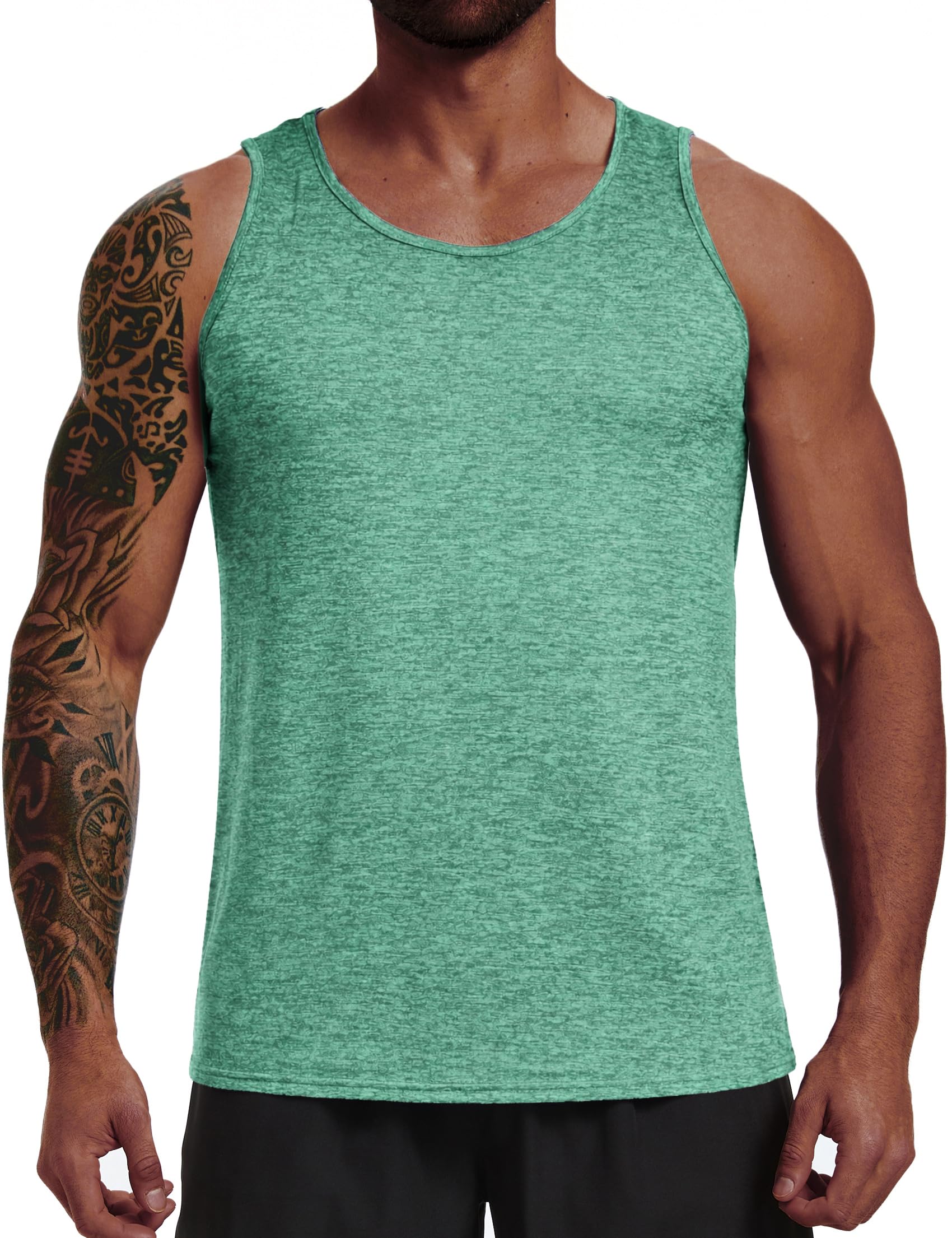Wayleb Herren Tank T-Shirt Atmungsaktiv Muskelshirt Ärmellos