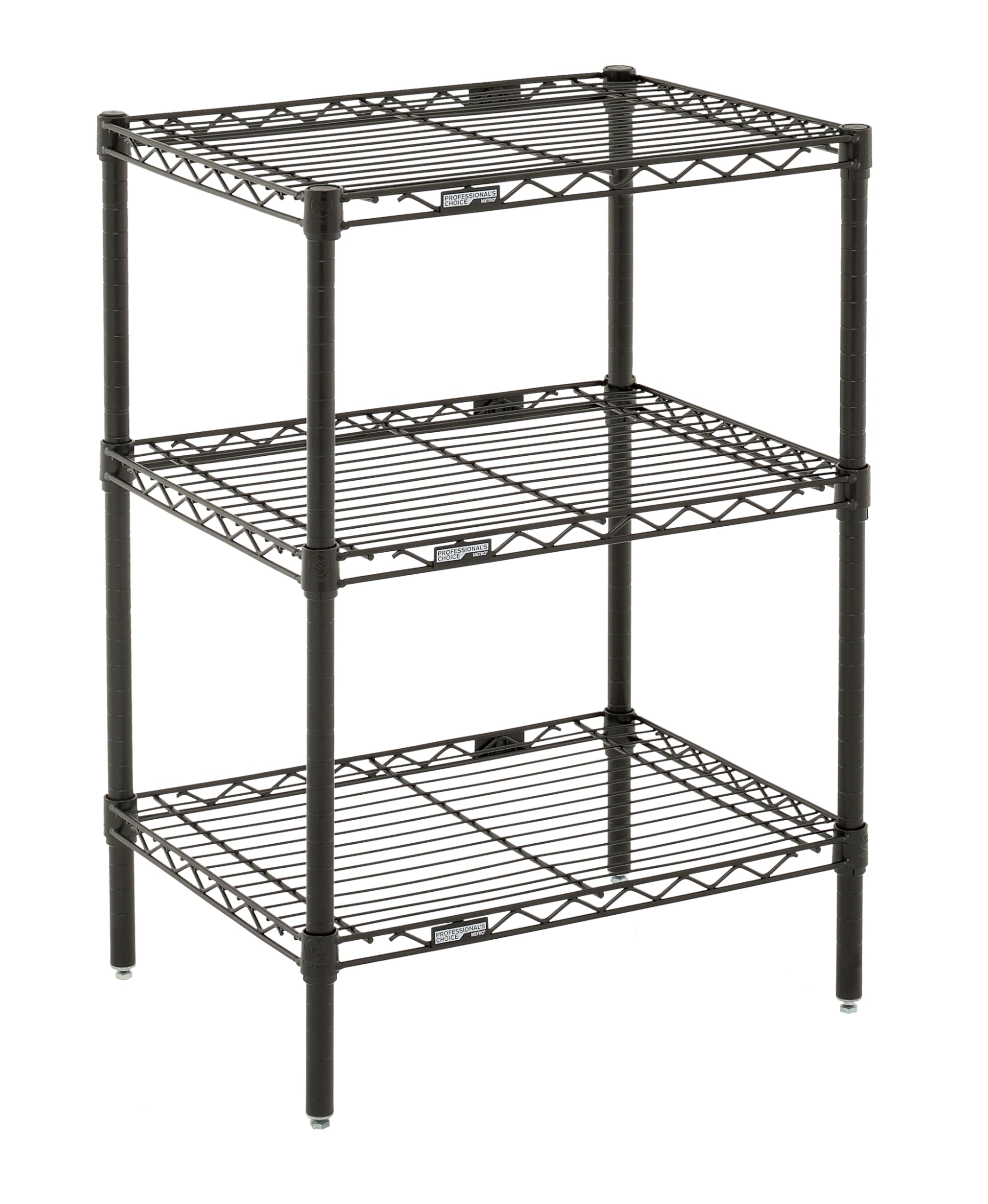 Professional's Choice by Metro PCM182433BL - Estantería de Alambre Ajustable de 3 estantes, Color Negro, 18 x 24 x 33 Pulgadas