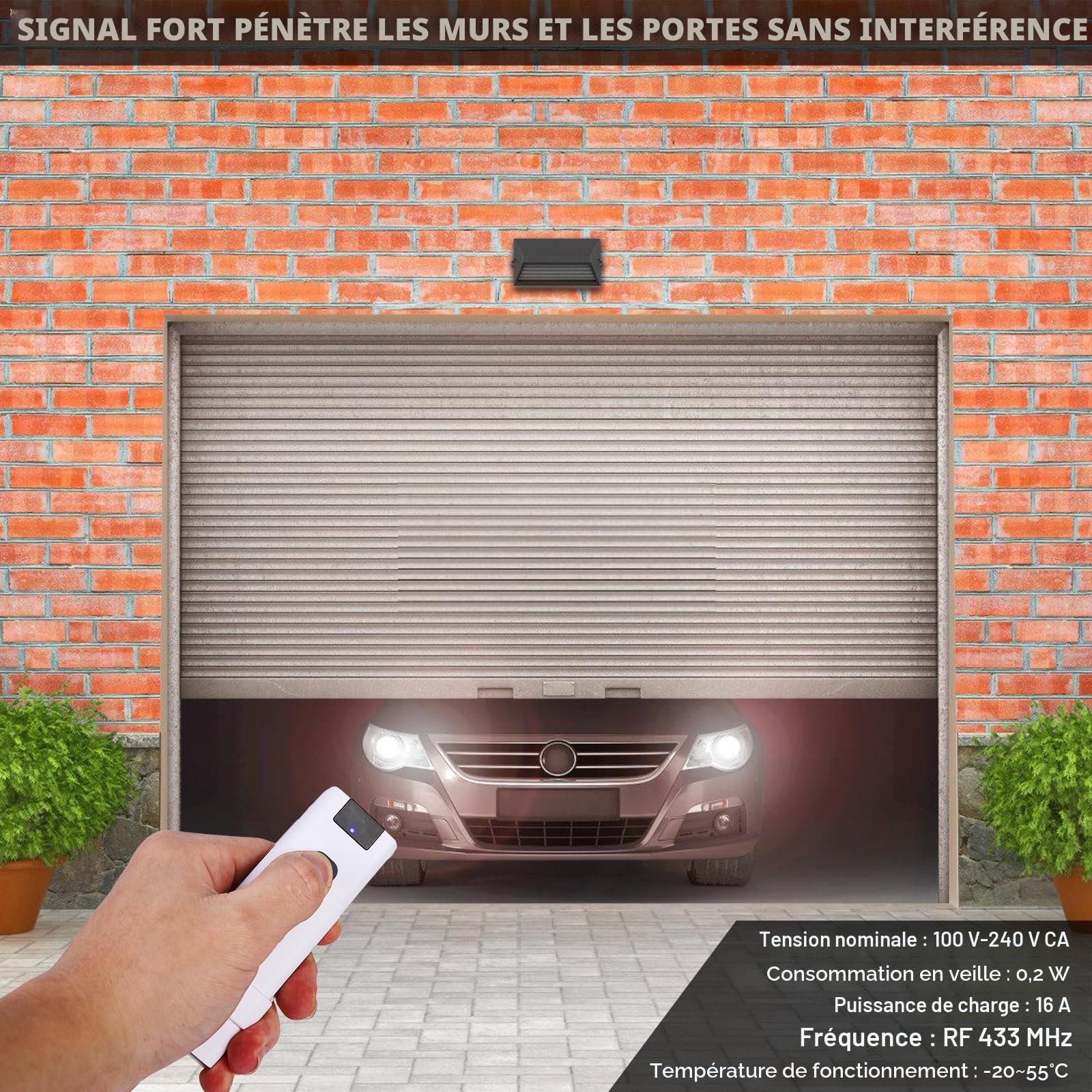 Lot de 4 télécommandes de volet roulant sans fil, interrupteur intelligent, compatible avec interrupteur sans fil 230 V, adapté pour volets, stores, persiennes, interrupteur composé de