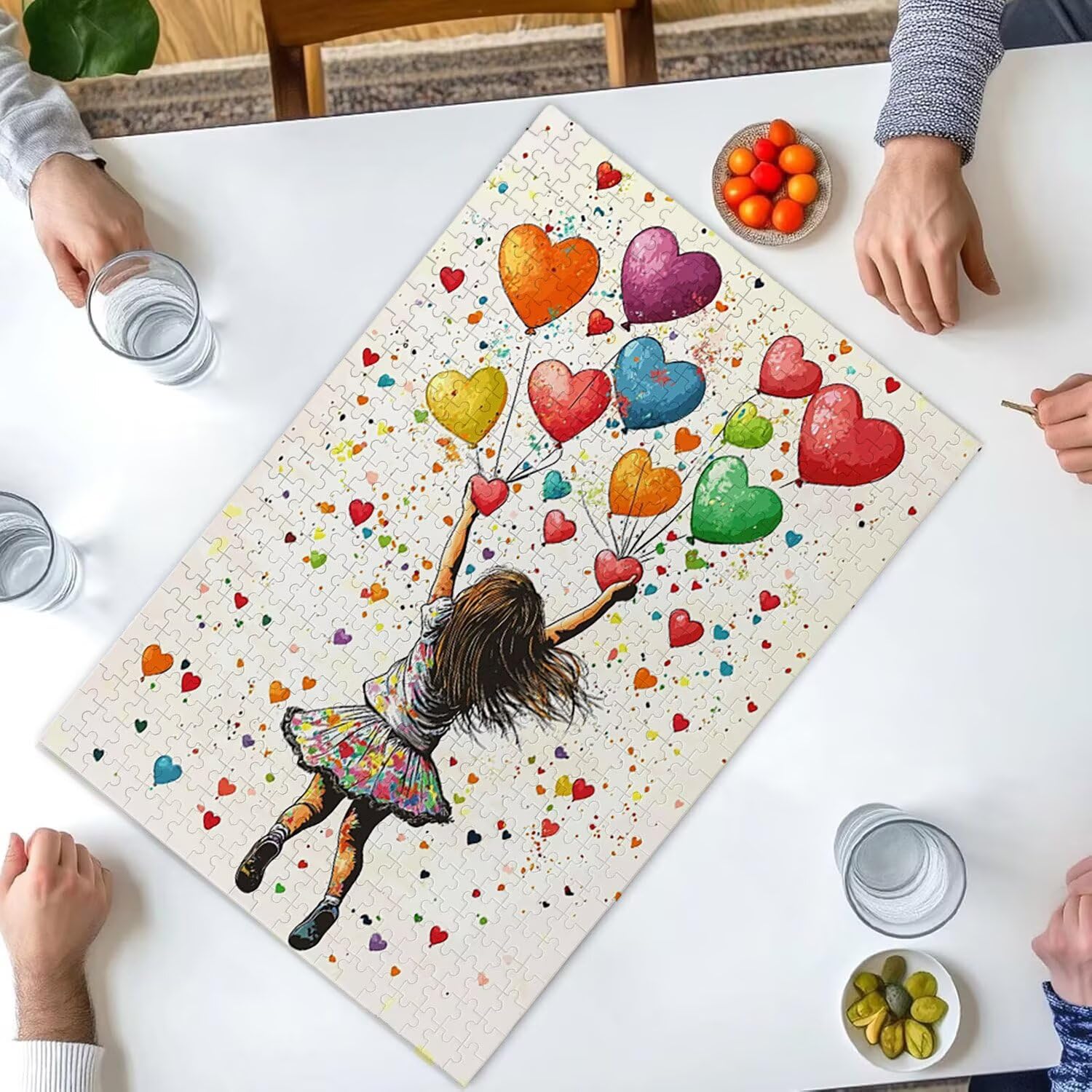 1500 Pezzi di Puzzle, ragazza palloncino1500 Pezzi di Puzzle per Adulti, Regalo di Anniversario, Regalo di Natale, Decorazione Della Casa, Prevenzione Della Degenerazione Cerebrale Negli Anziani v677