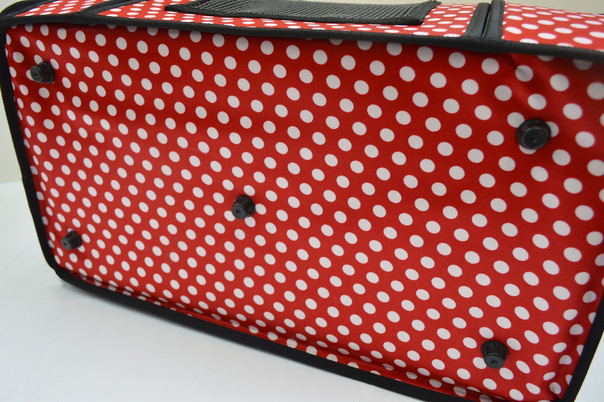 POMPRETE 犬用キャリーバッグ ブラウン・ピンク水玉 PomPreece キャリー キャリーバッグ ペット用 犬用 ペット