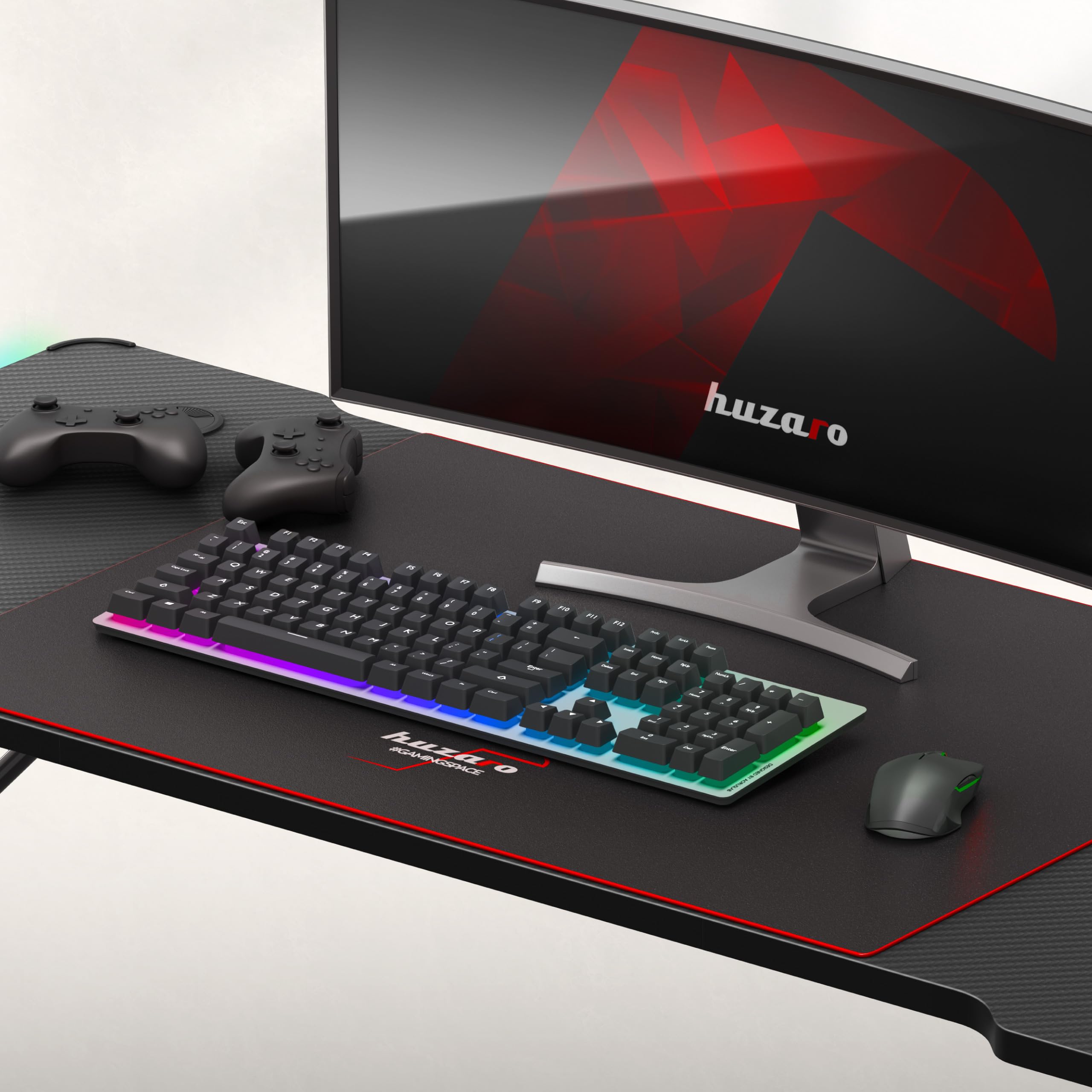 huzaro Hero 3.3 RVB, Eclairage LED, Tapis de Souris, Crochet pour Casque