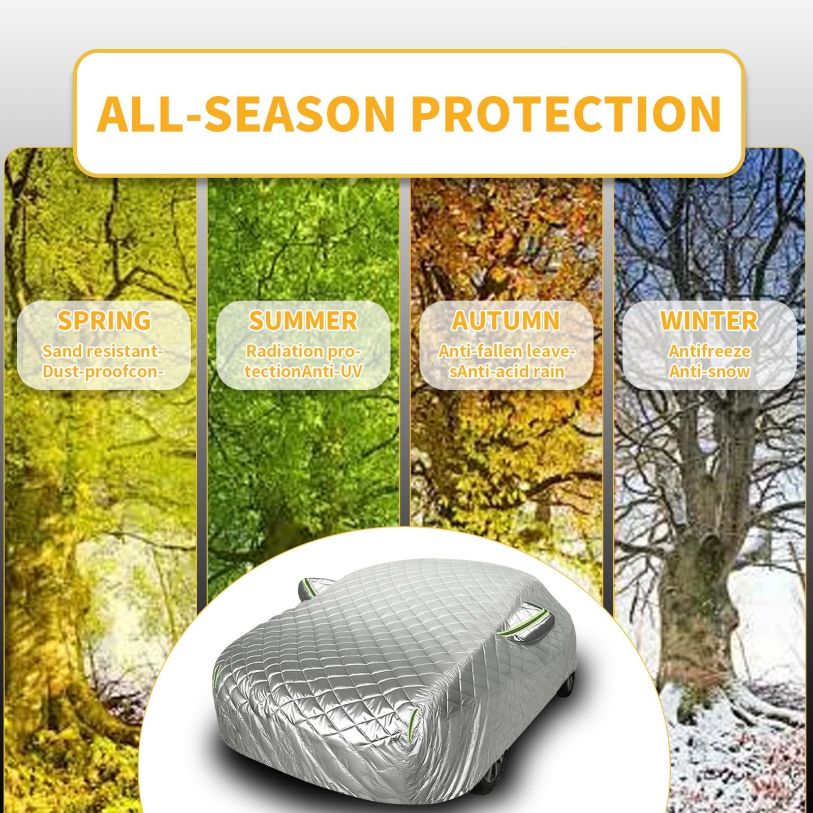 Funda Coche Exterior Antigranizo para Merced-Benz CLS(2008-2025),Cubre Coche Completa Antigranizo Protectora Granizo Engrosamiento,Prueba Viento Lluvia Nieve UV-Negro
