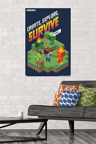 Miniatura 2 de Trends International Minecraft - Póster de pared para crear explorar sobrevivir 2