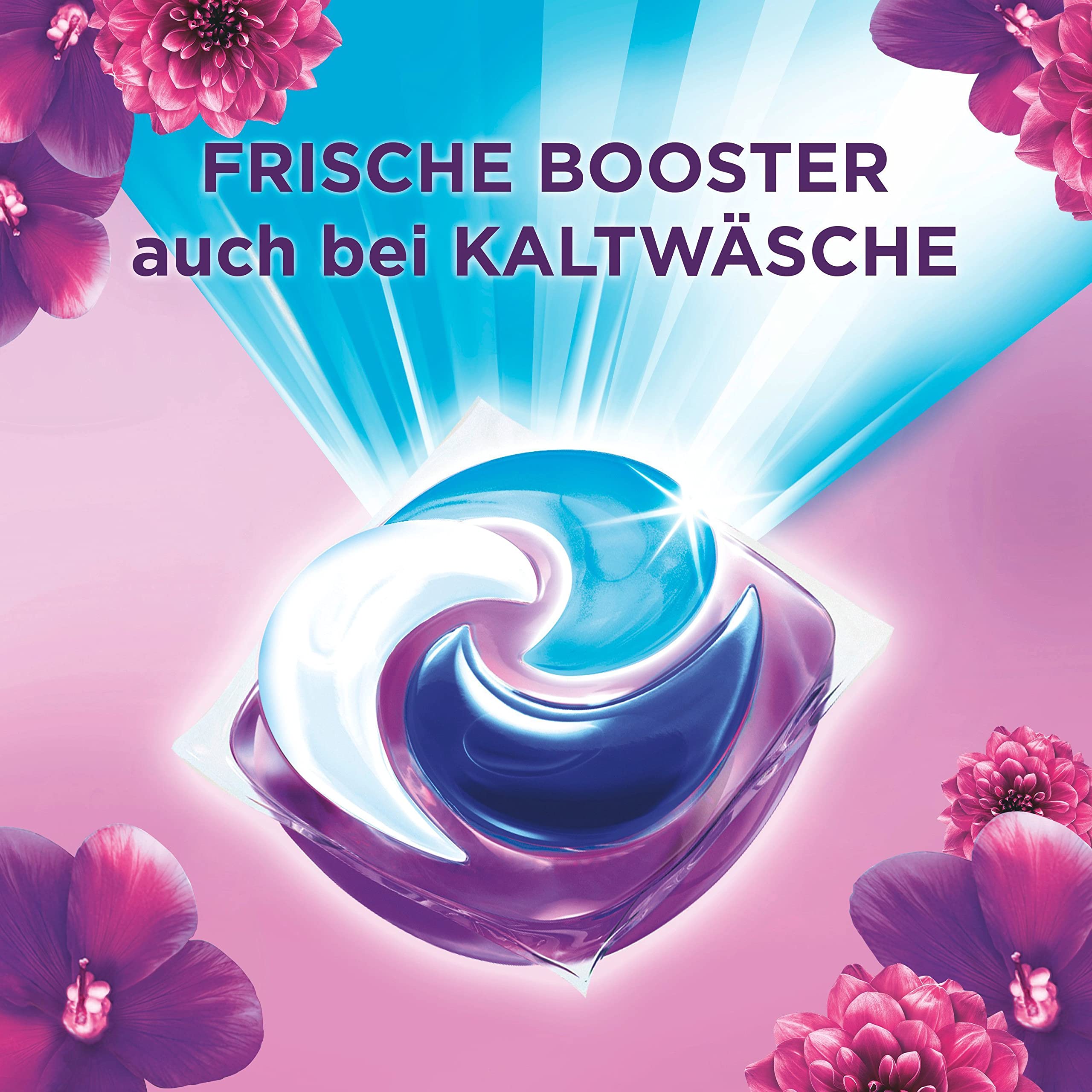 Lenor Colorwaschmittel Allin1 PODS Amethyst Blütentraum 98 Waschladungen, Hygienische Tiefenreinigung und Lang Anhaltende Frische