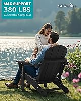 Vista 251 de SERWALL - Silla plegable Adirondack para patio, jardín, exterior, resistente a la intemperie, sillas para hoguera, color naranja