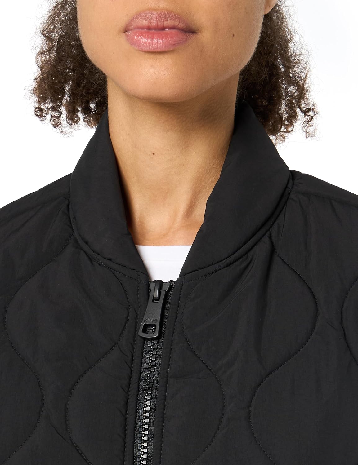 HUGO Men's Quilted Zip Up Bomber Jacket