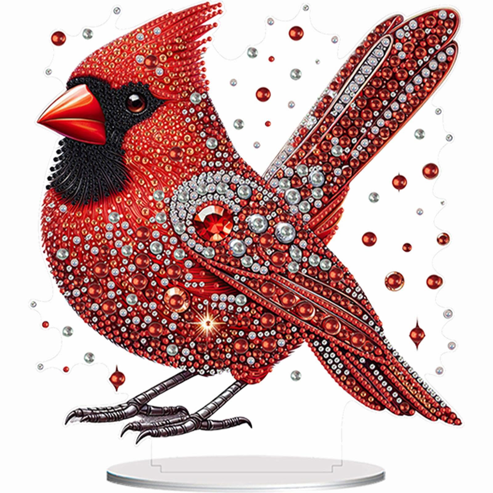 KOBONA Acrylic Special Shaped Cute Animal Diamond Painting Tabletop Ornaments Kit 5D DIY Diamond Art Tabletop Decorations for Table Decoration (LB222)
