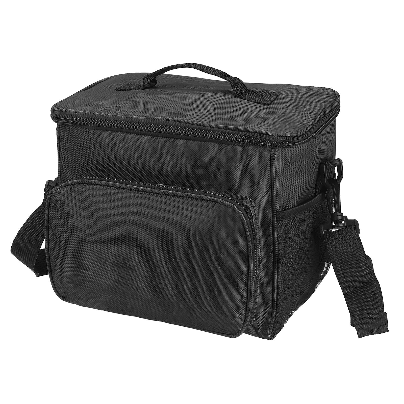 Boîte à déjeuner pour femmes/hommes, sac à déjeuner isotherme, sac fourre-tout thermique, récipient à déjeuner réutilisable 9,4 x 6,7 x 10,2 pouces pour le travail, pique-nique en plein air, noir