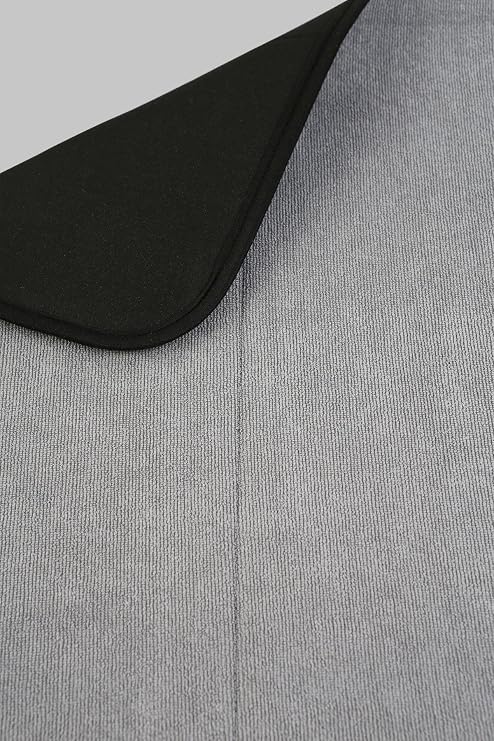 Microfiber Bulaşık Kurutma Matı 46x36 cm Kurulama Bezi Kurutma Örtüsü Tezgah Üstü Gri