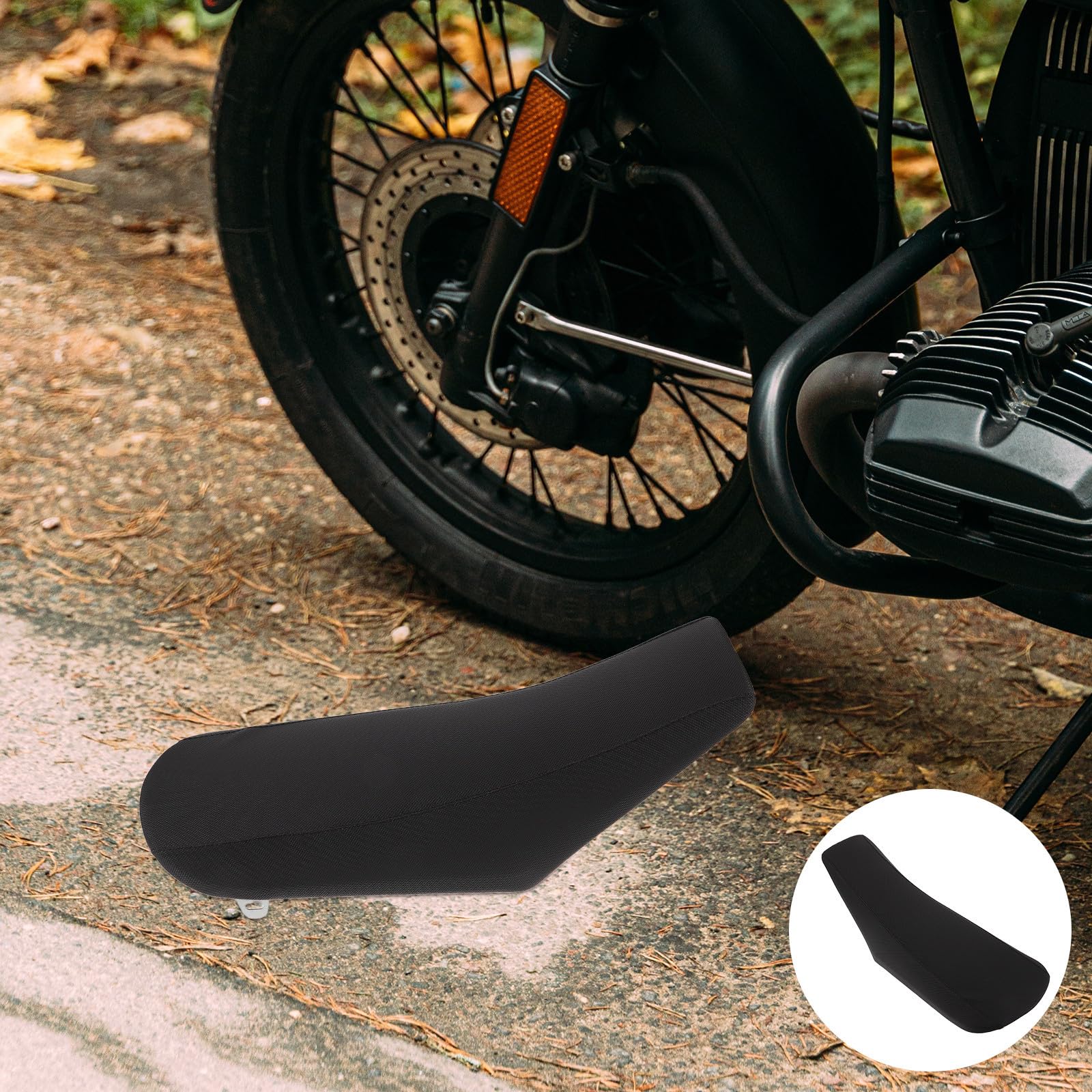 SHINEOFI Cuscino Sella Moto per Dirt Bike e Motorbike Seat, Nero, Lega e Plastica, Comfort di Guida Migliorato, Resistente alle Intemperie, per Off-road Racing e Mountain Bike