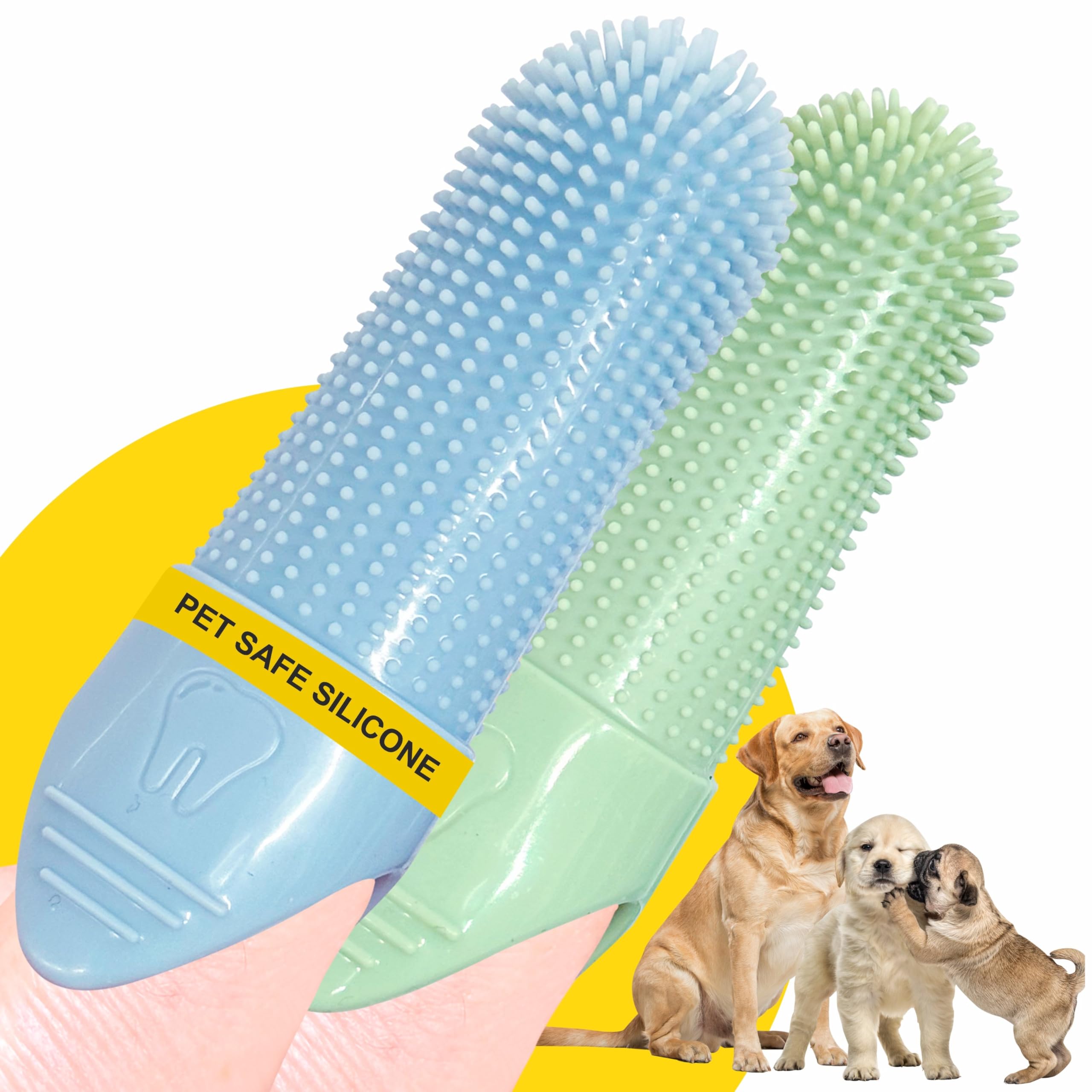Dog Toothbrush, Dog Finger Toothbrush (Pack of 4) Cat Toothbrush, Puppy Dog Teeth Cleaning Products, Bad Breath