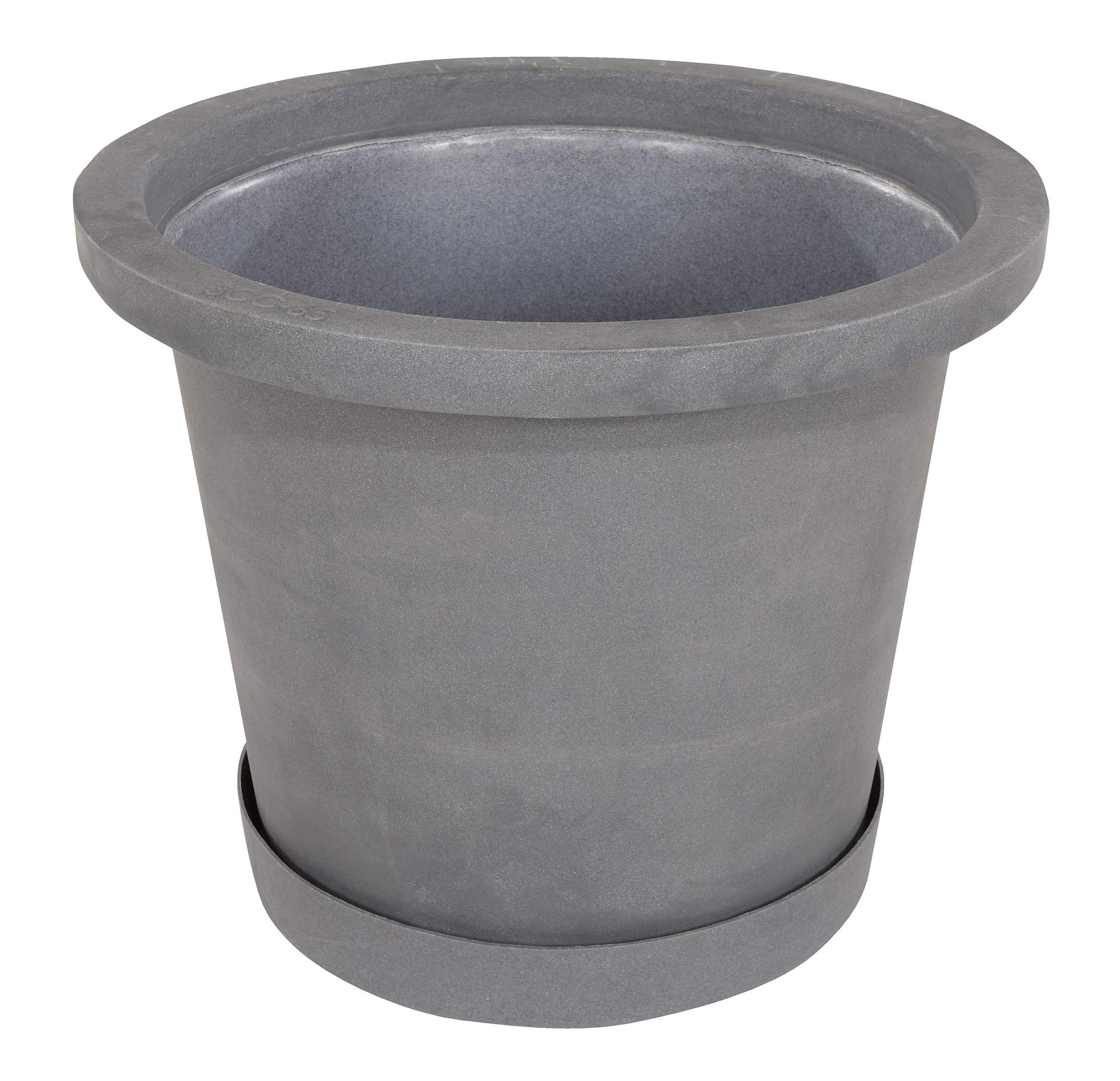 Vestil OG-IP-65-GGY Plastic Industrial Planter 36-1/4 in. x 36-1/4 in. x 29-5/8 in. 65 Gallon 800 Lb. Capacity Granite Gray