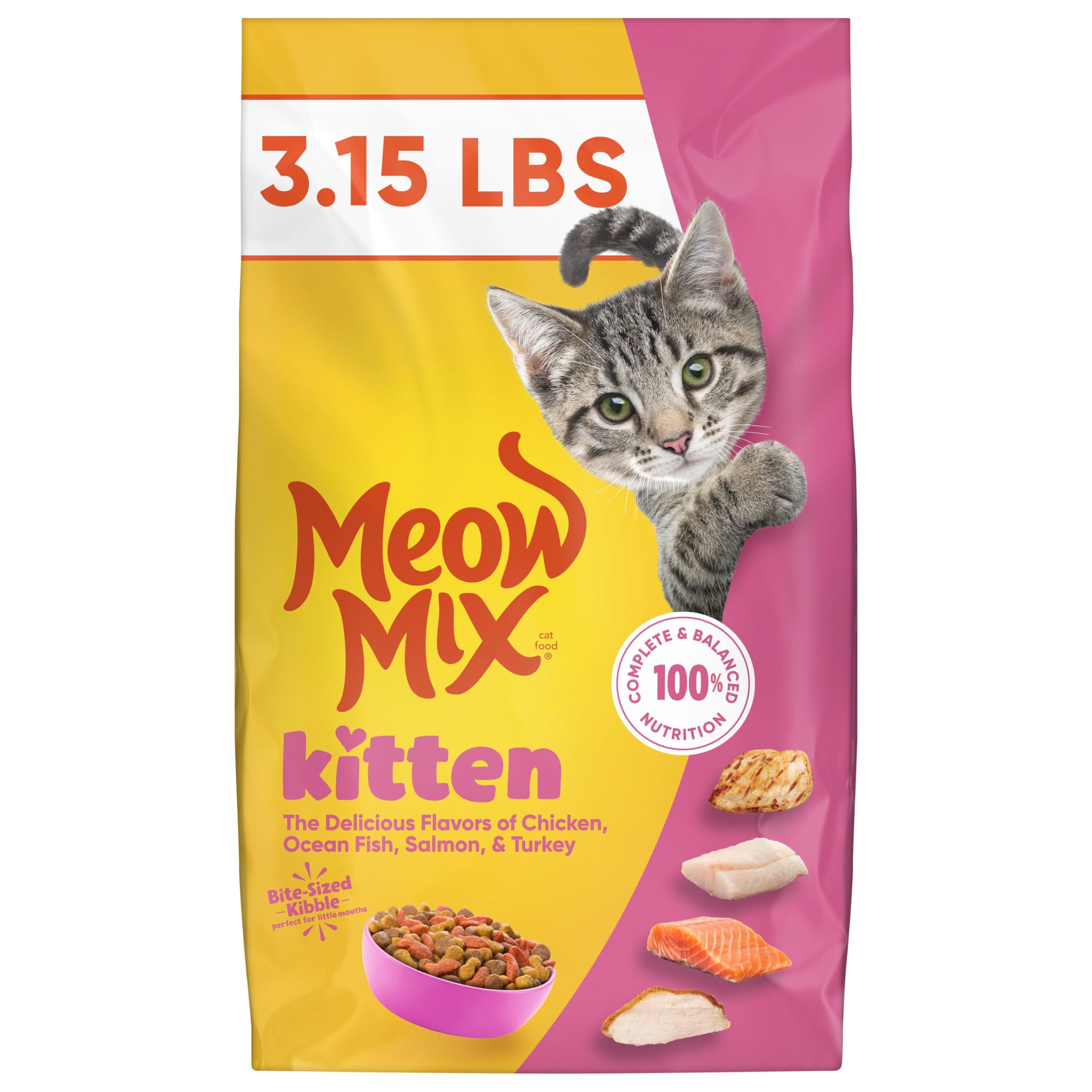 Amazon.com: Meow Mix Cat Food, Kitten Formula, 3.15 lb : Pet Supplies