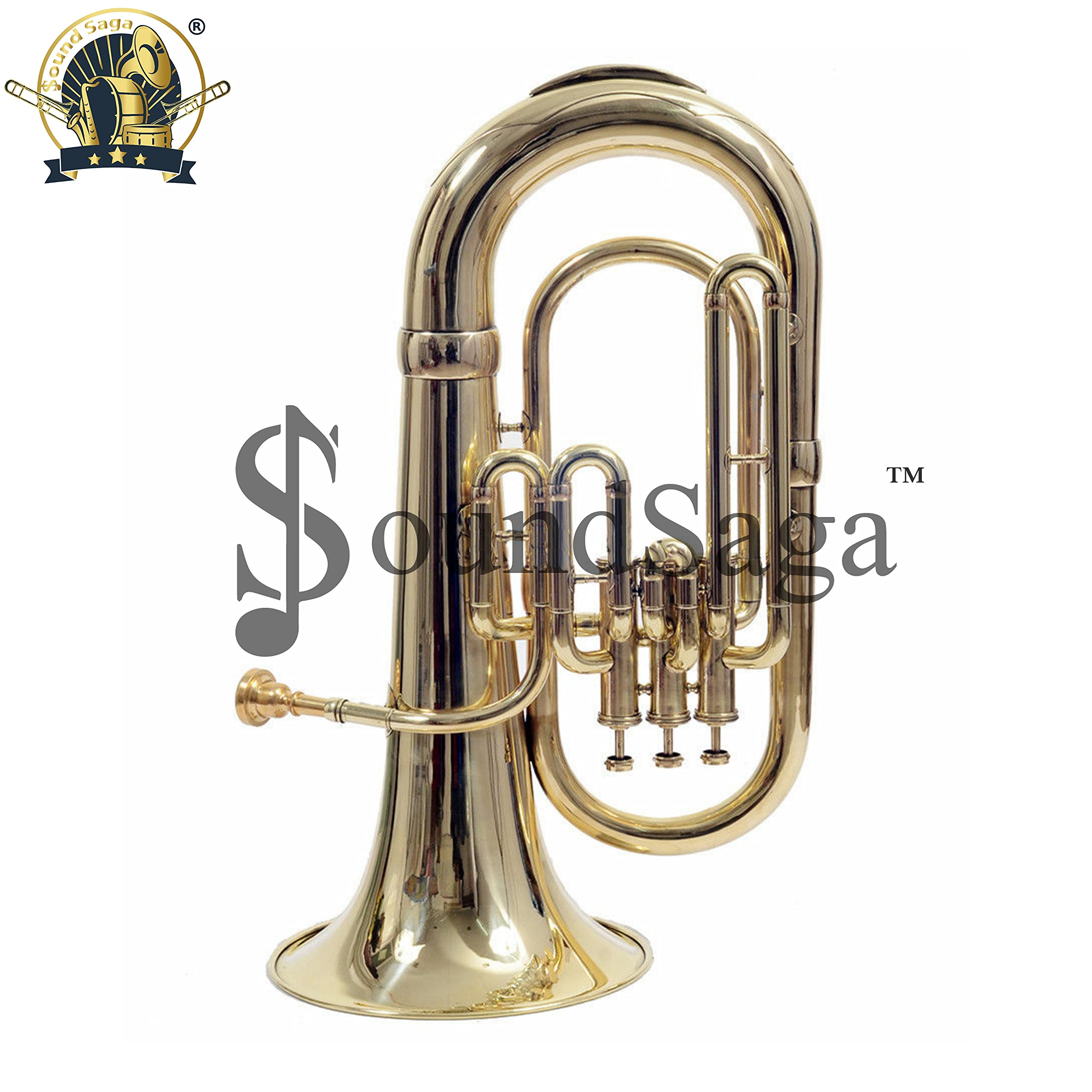 Euphonium 3 Valve Bb Pitch including mouthpiece and carry case (Gold)