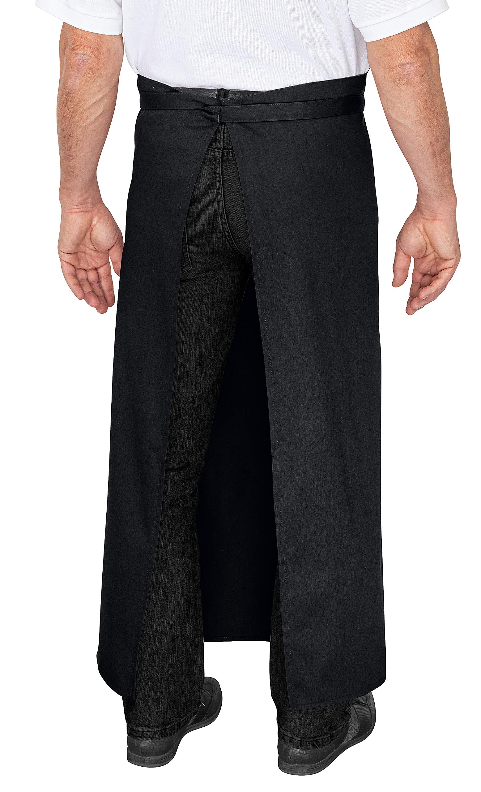 DESERMO - Juego de 10 Delantales de 100 cm x 100 cm (Largo x Ancho), Delantal Profesional Mujer y Hombre, Mezcla innovadora de algodón y poliéster, Color Negro