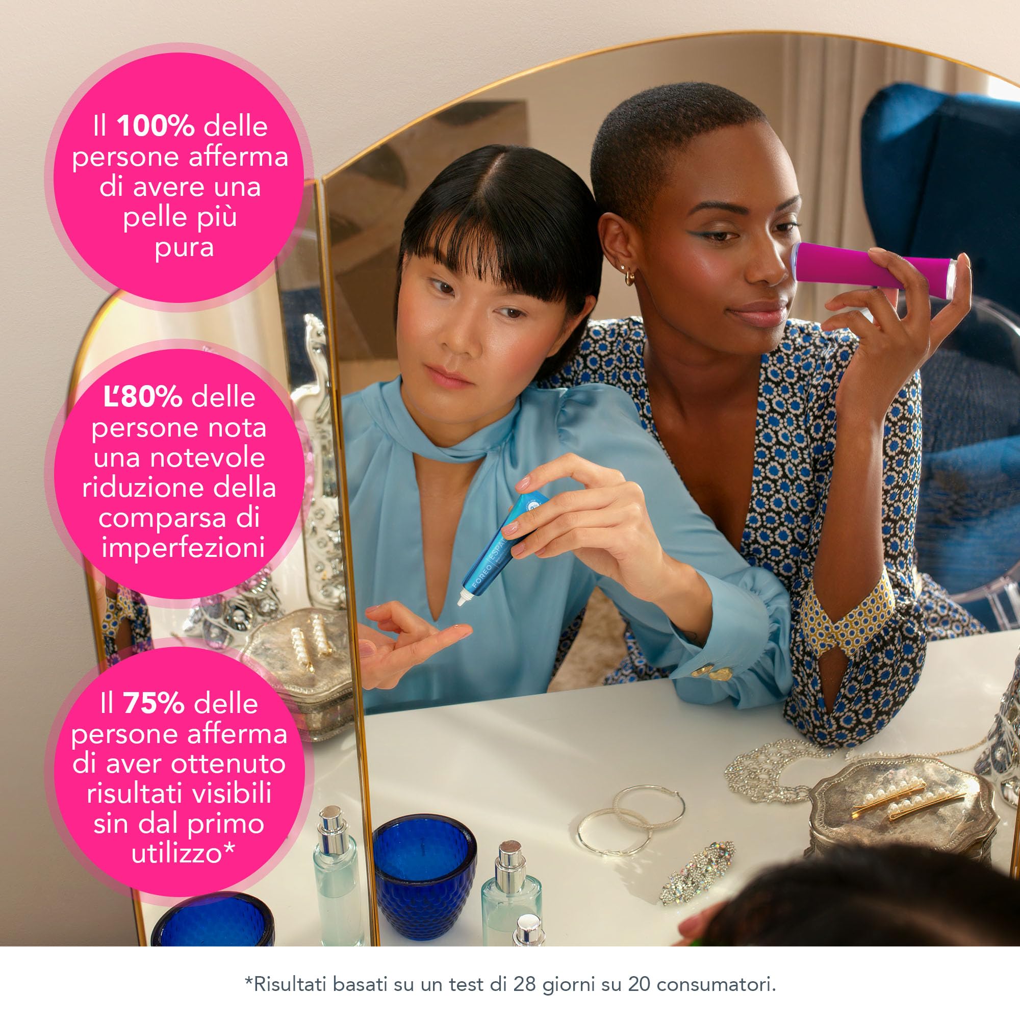 Foreo Espada 2, Terapia a Luce LED, Dispositivo di Skincare Anti-Acne a Luce Pulsata- Silicone Medico, Trattamento Viso per Cicatrici, per Brufoli e Macchie Viso, Approvato dalla FDA, Fuchsia | Dispositivo LED, luce blu, rimuovi-imperfezioni, brufoli, app
