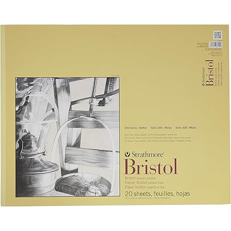 Strathmore 300 Series Bristol Smooth Paper - 19"x24" Tape Bound - 20 Sheets