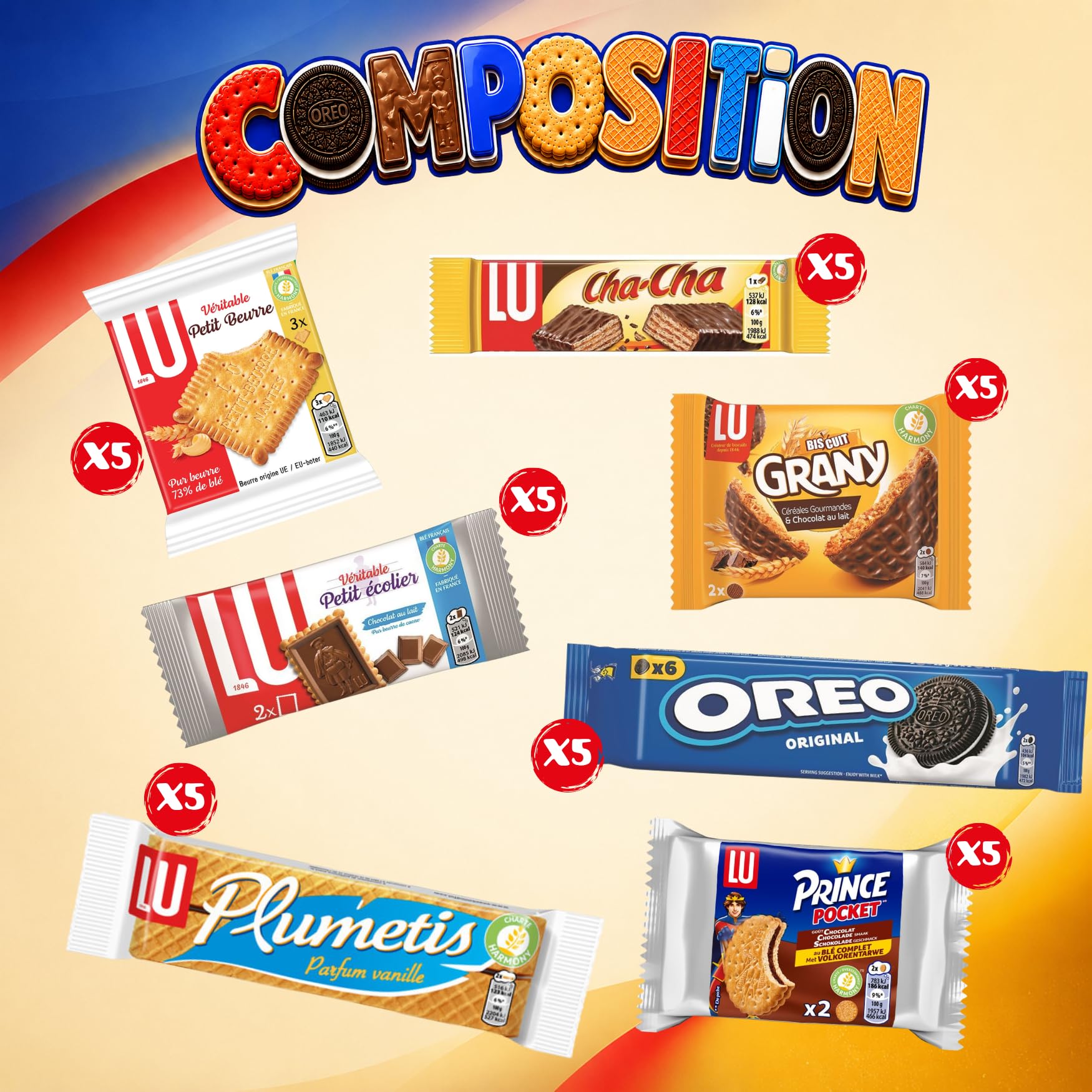 Box Lu - Assortiment de 35 Biscuits Pocket