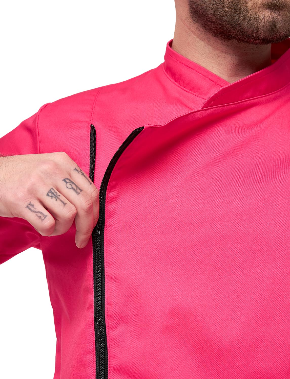 strongAnt Giacca da Cuoco da Uomo Manica Corta a 3/4 con Zip Elasticizzata Divisa da Cuoco Professionale