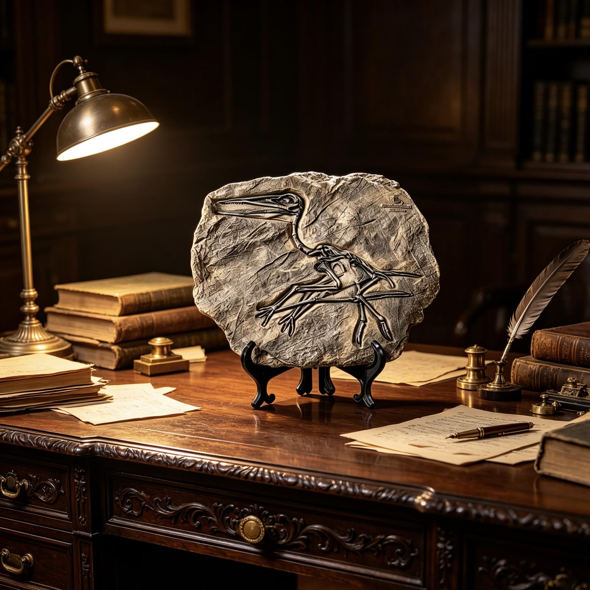 Dekofigur Dinosaurier Fossil aus Kunstharz (Stil 3)
