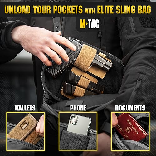 Miniatura 5 de M-Tac Elite Sphaera - Bolso grande Gen 2 Bolso táctico Ocultar llevar el pecho Sling Pack CCW Bolsa