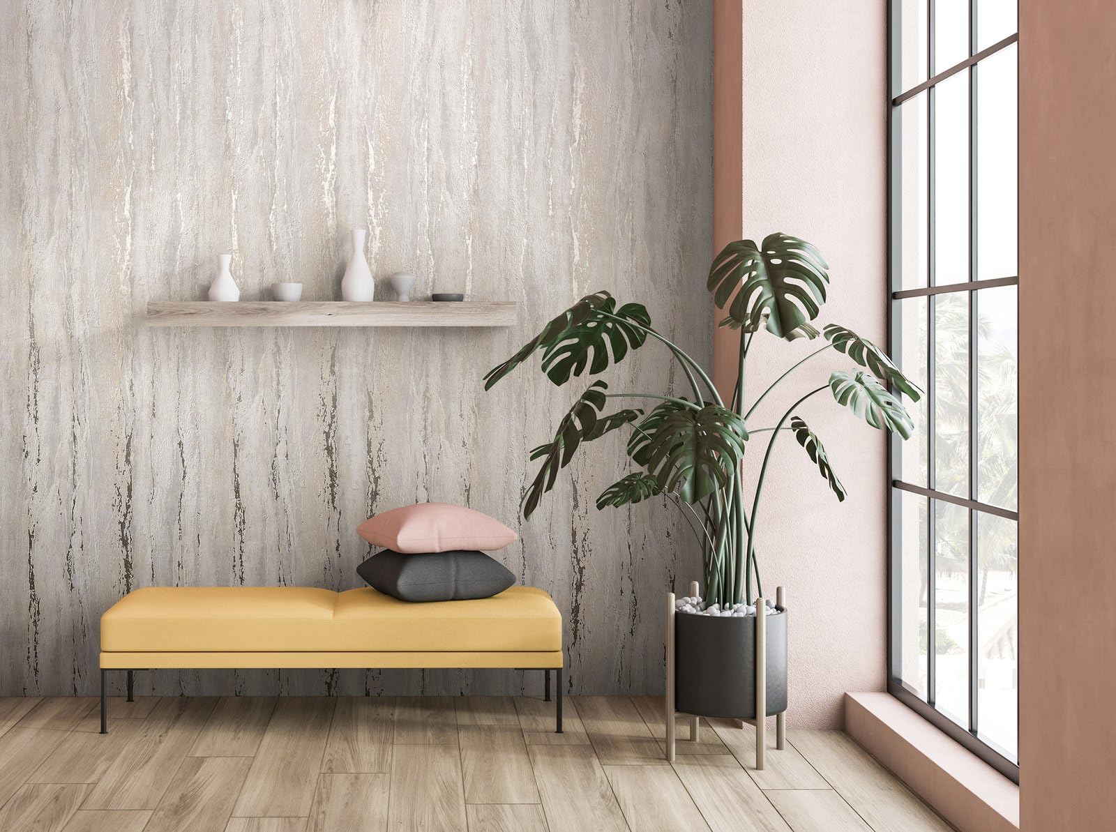 Galerie 35158 City Romance Orange Industrial Wallpaper