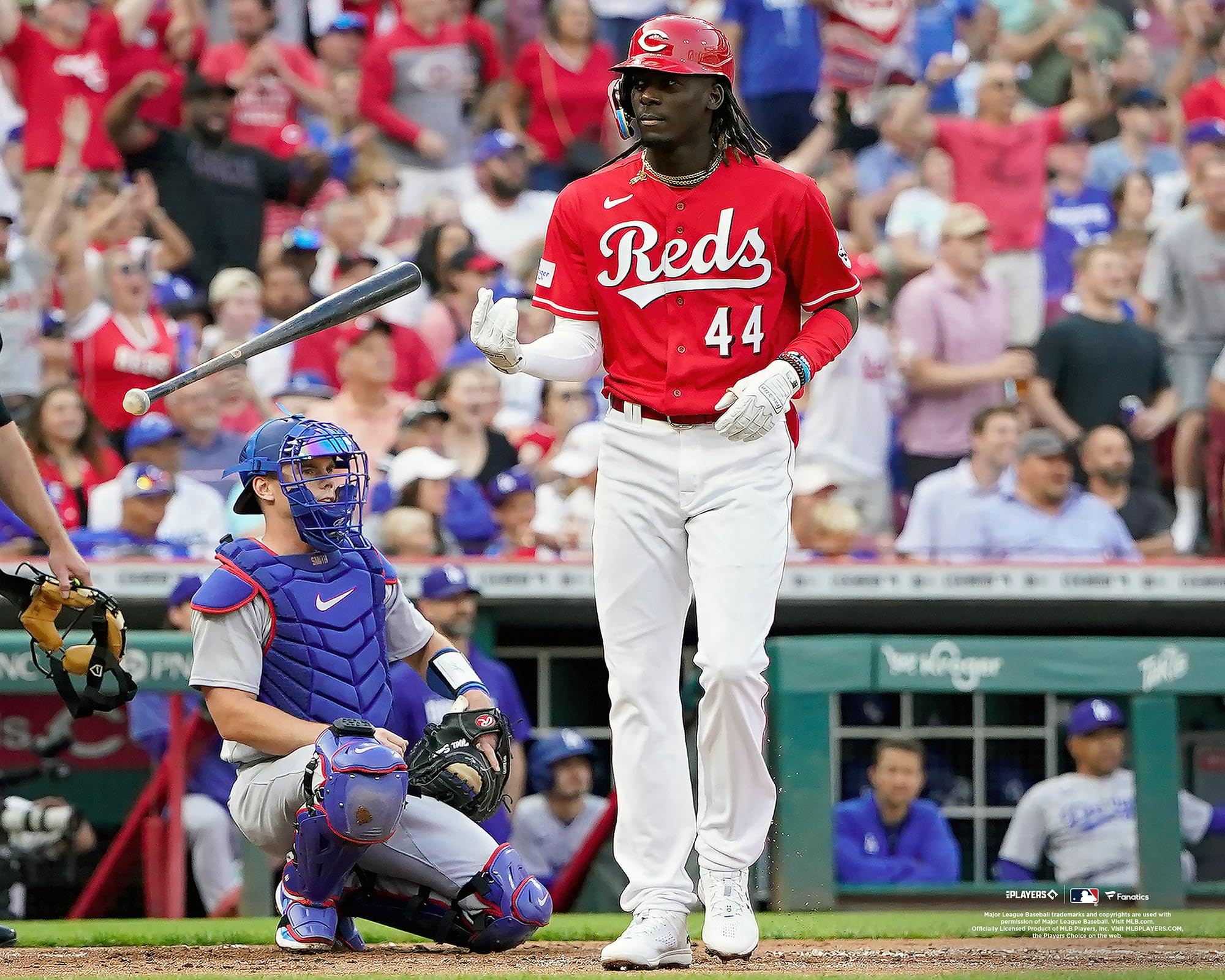 Elly De La Cruz Cincinnati s Unsigned Bat Flip Photograph