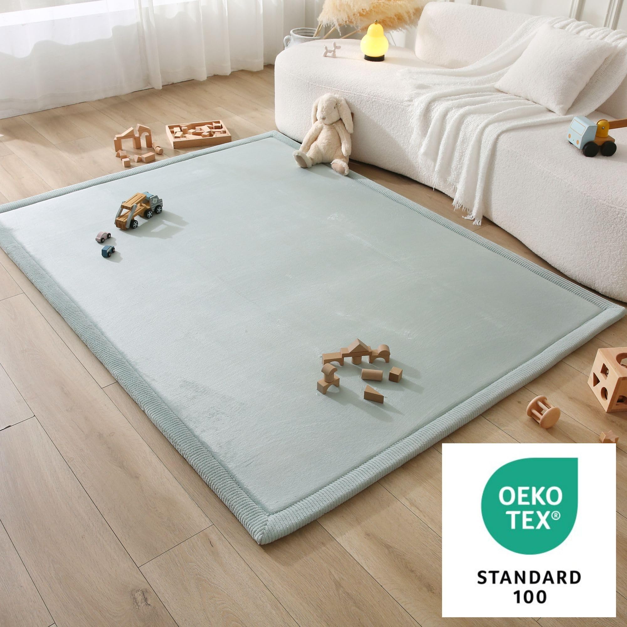 Hakuna Matte Tappeto e Neonato Tappeto Morbido per Bambini con Memory Foam – Tatami – Verde 200x150x2,5cm