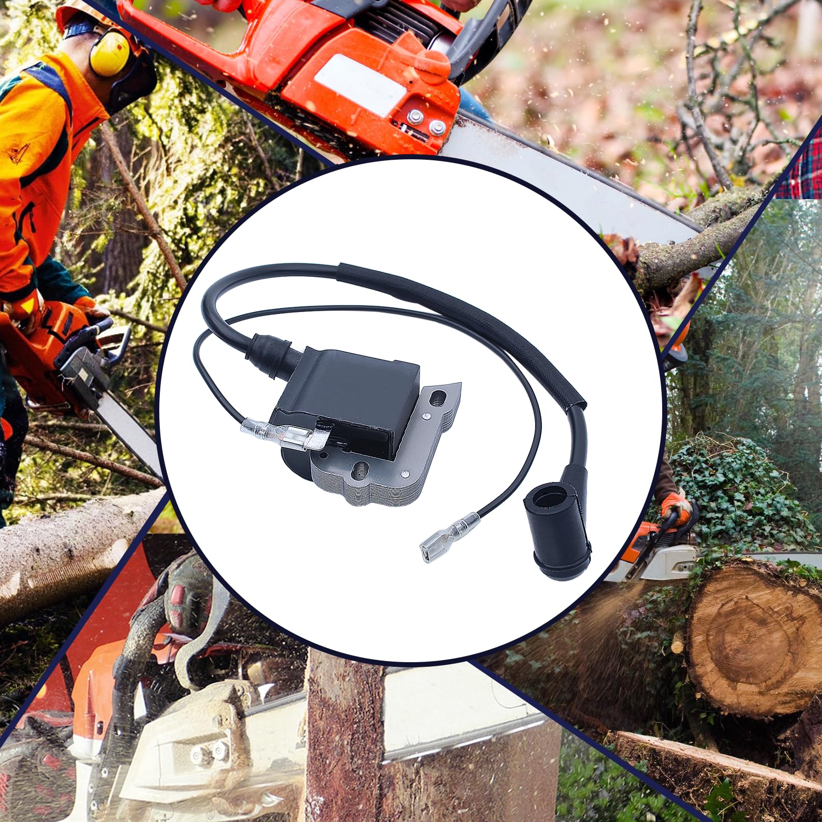 Bobina di accensione, Motosega per Husqvarna 50 51 55 254 257 261 262 266 268 272 272Xp, 544018301, 544018401, 503901201, 503901401, 5036420202, 501,63506