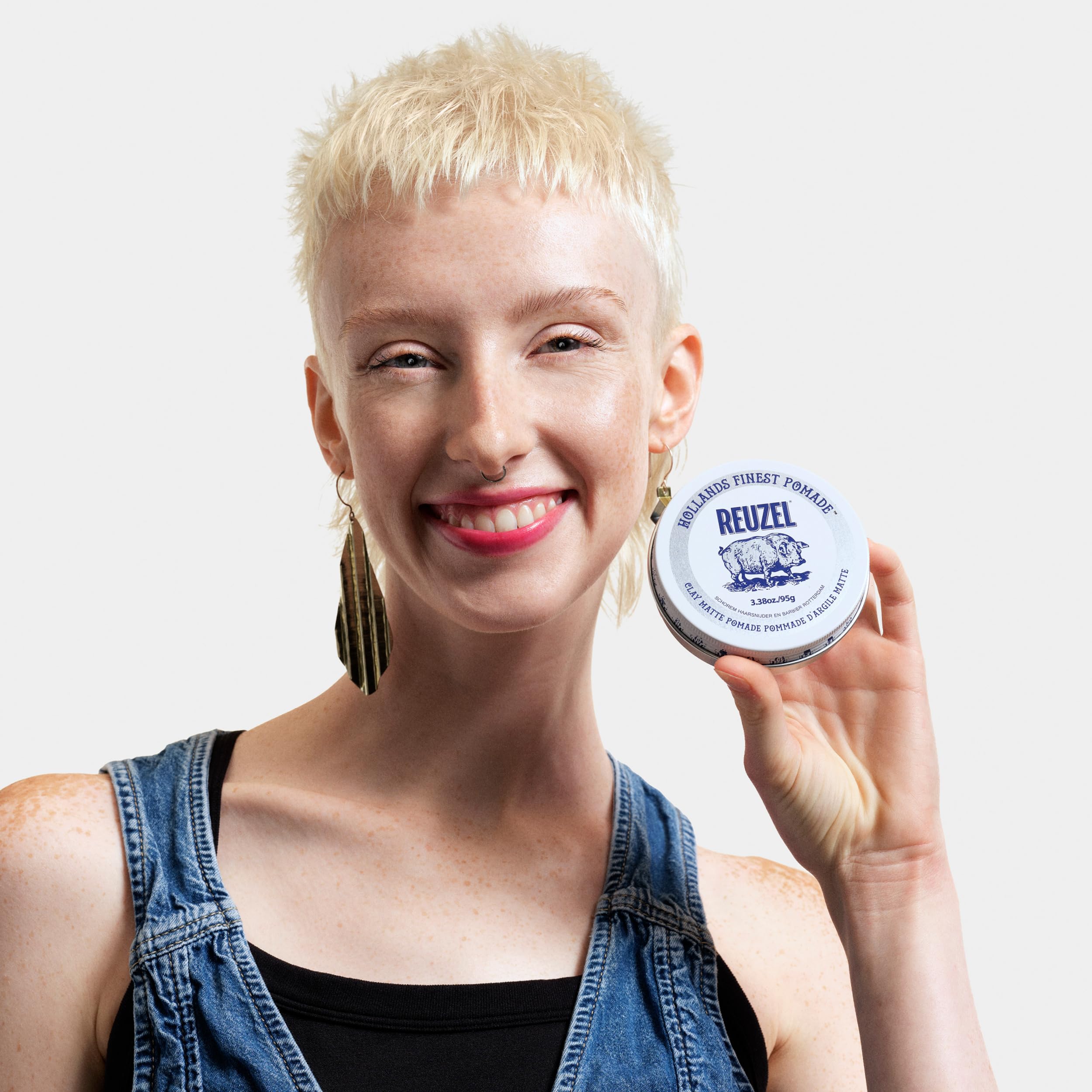 Reuzel 2026 Road Trip, Matte Clay Pomade, No Shine with Medium Hold for a Natural Style and Finish, 95g + Free Travel Size 35g