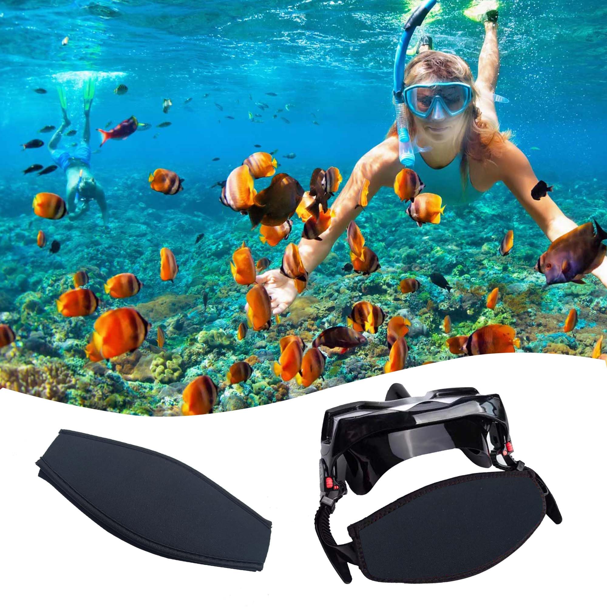 2 Pezzi Cinturino Maschera in Neoprene Cinghia per maschera subacquea in neoprene Copertura per Cinghia per Maschera in Neoprene per Copertura Maschera Nuoto, immersioni