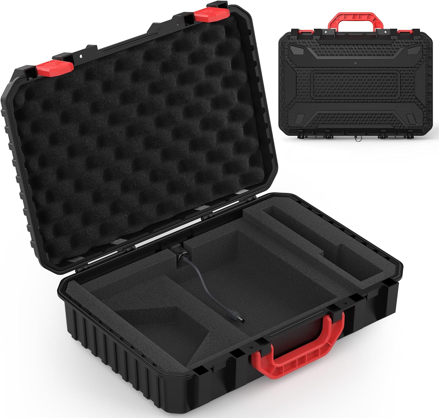 Shockproof Hard Case for Starlink Mini, Unpacking charging - External DC Port, EVA Portable Starlink Case for Travel, Camping