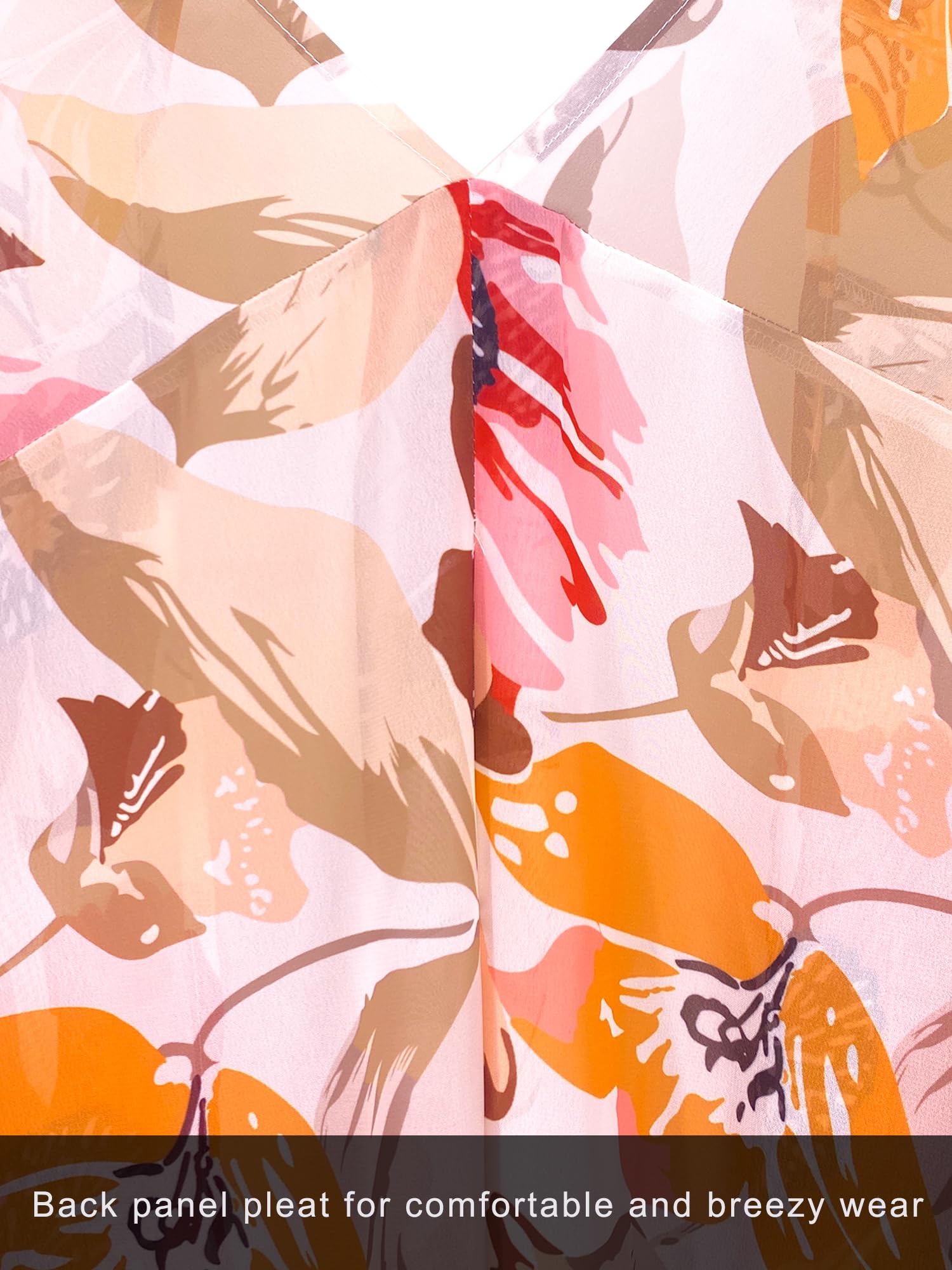 Moss Rose Damskie kimono plażowe okrycie przezroczyste szyfonowe okrycie, luźny kardigan z otwartym przodem