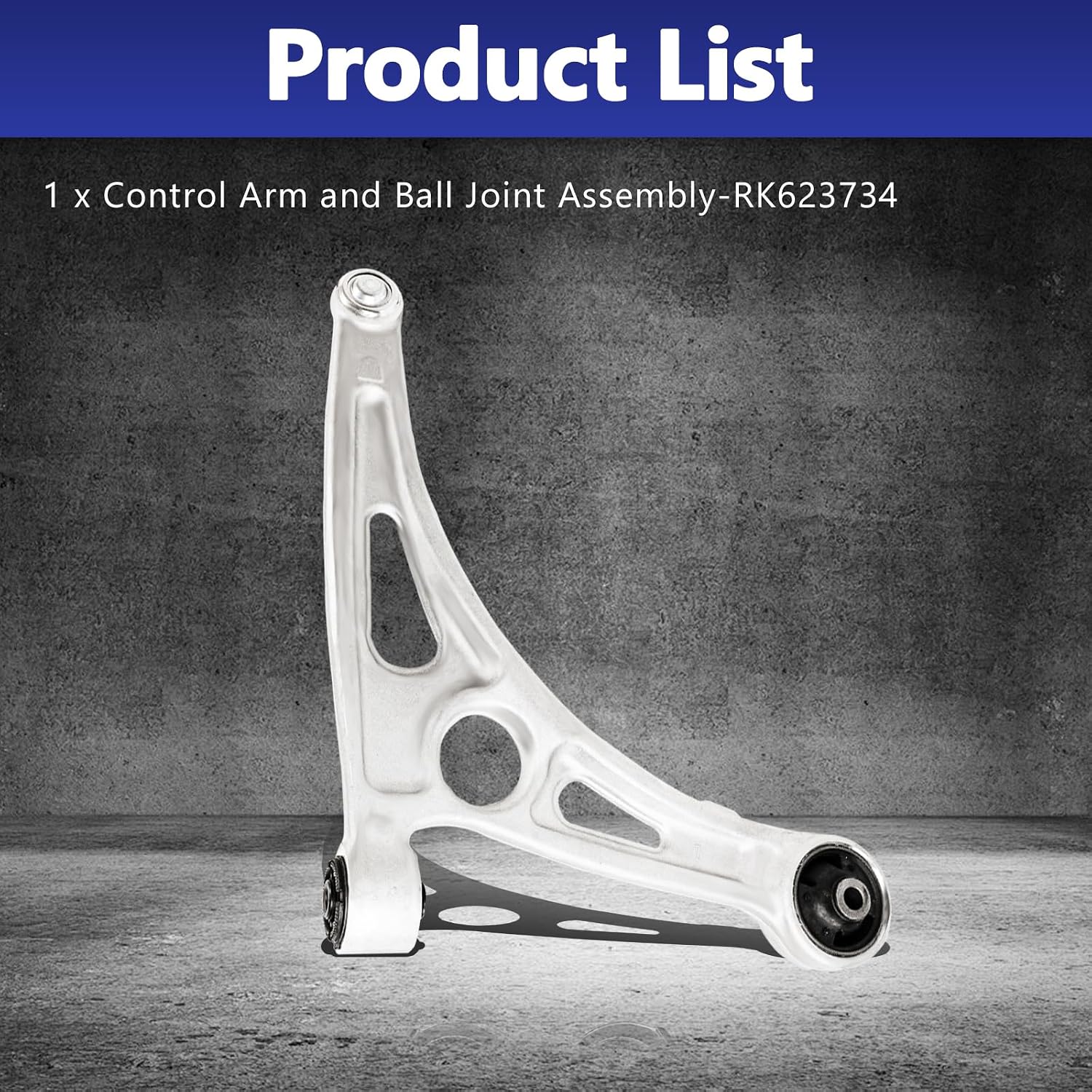 Control Arm, with Ball Joint Suspension Front Lower Right Passenger Side Compatible with 2016-2019 Hyundai Sonata 2017-2020 Kia Optima