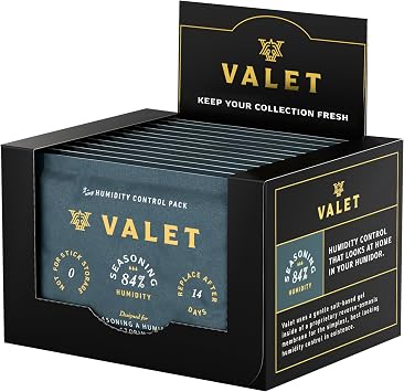 Valet 84% Two-Way Humidity Packs 12-Pack 60g, Bulk Two-Way Humidity Control Packs Seasoning Kit, Wood Container Prep & Moisture Recovery, Made in USA