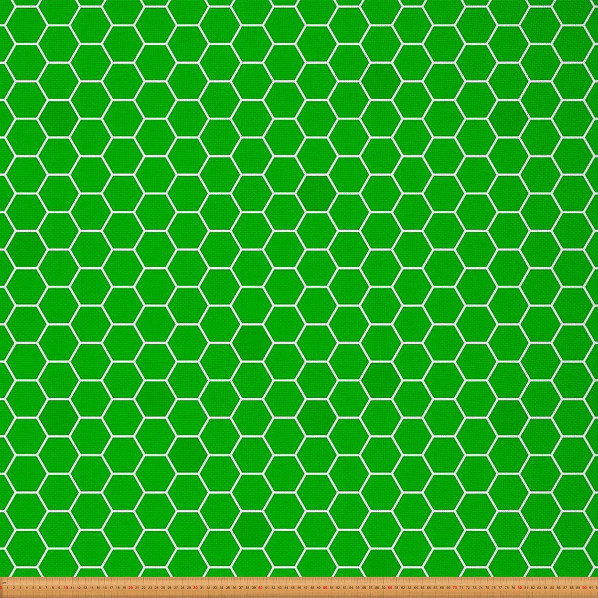 Hexagon Upholstery Fabric for Chairs Honeycomb Abstract Geometric Fabric by The Yard Green White Decorative Fabric for Upholstery and Home DIY Projects 3 Yards,(L276*W150cm)