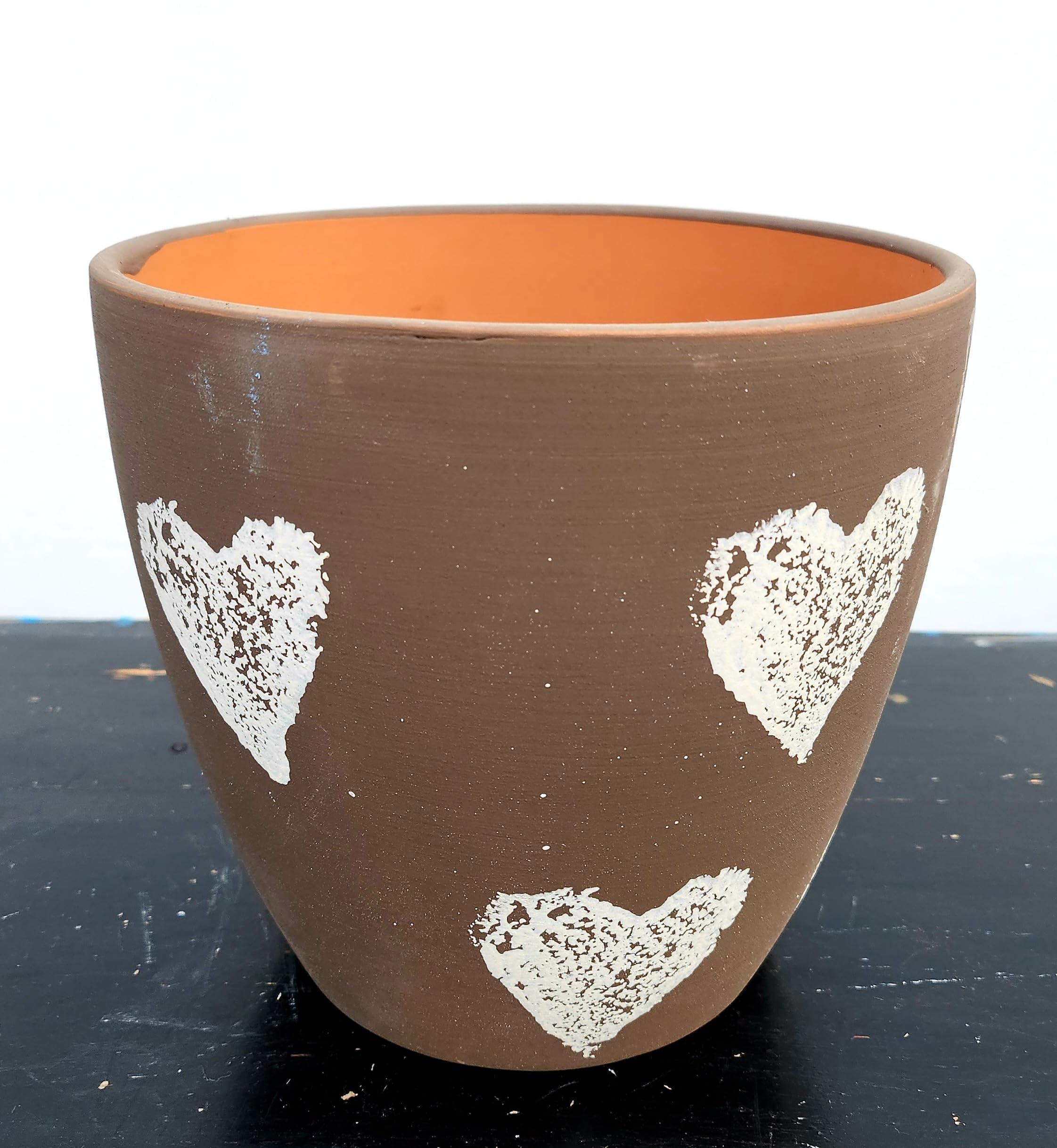 POWERS TO FLOWERS - PLUMERIA FRANGIPANI BIANCA, IN VASO CERAMICA CUORI, altezza 45/50cm, vaso 18, pianta vera