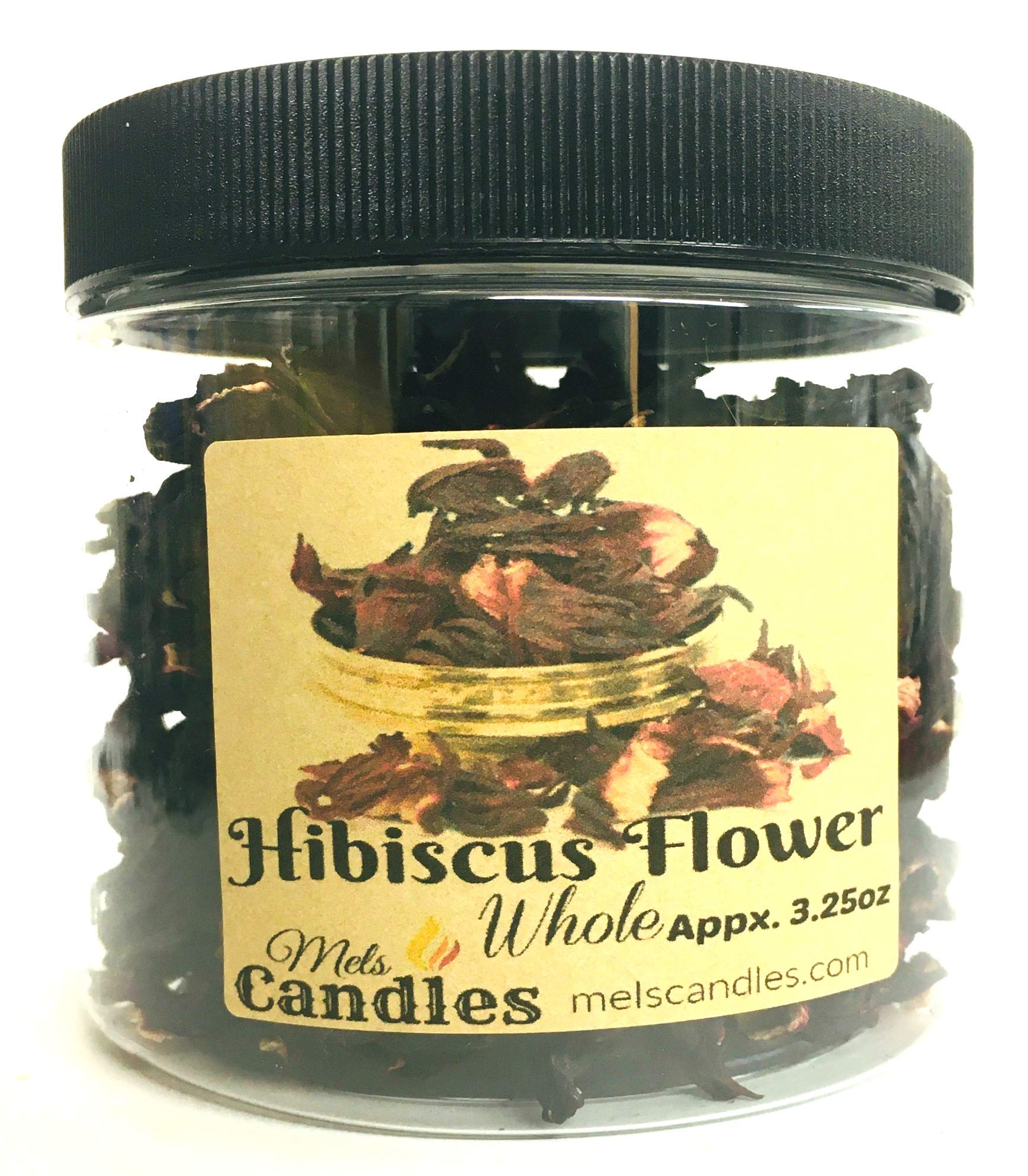 16 Ounce Container of Hibiscus Flowers, Whole (Broken)
