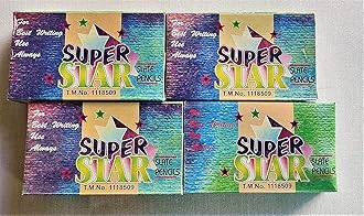 GNR Slate Pencils Natural Lime Stone Chalk Pencil-100 Pieces (5 Packets)