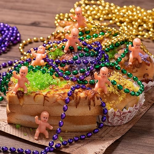 Miniatura 2 de 1.2 "King Cake Babies Mini bebés de plástico para Baby Shower Ice Cube Game Party Favor Decoraciones