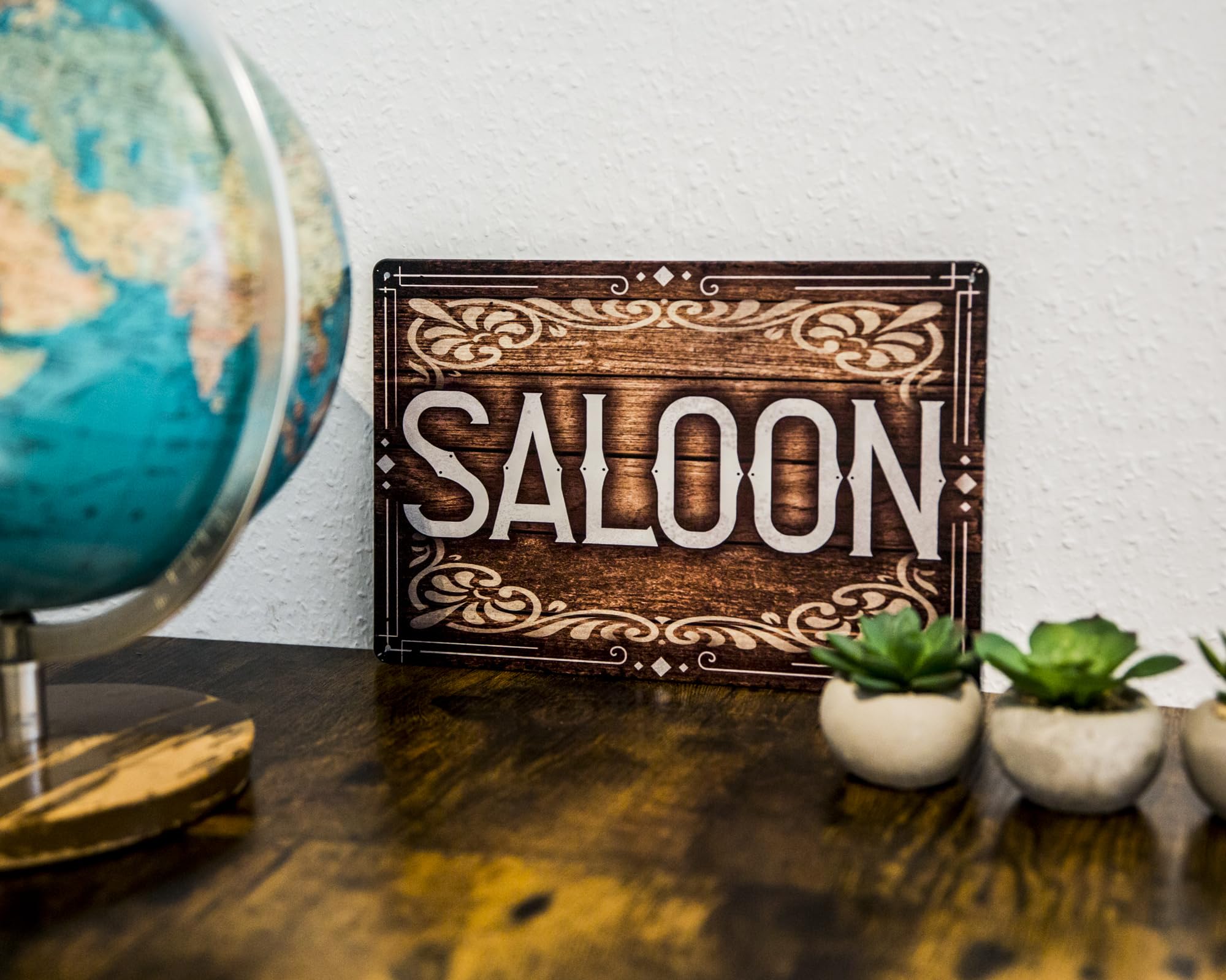 Cartello Metallico Sheriff 30x20 Cm | Targa Western Per Cowboy | Arredo Saloon - 2