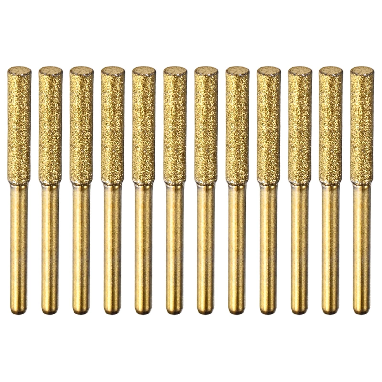 TIXIPEM 12pcs Diamond Chainsaw Sharpener 5/32in, Gold