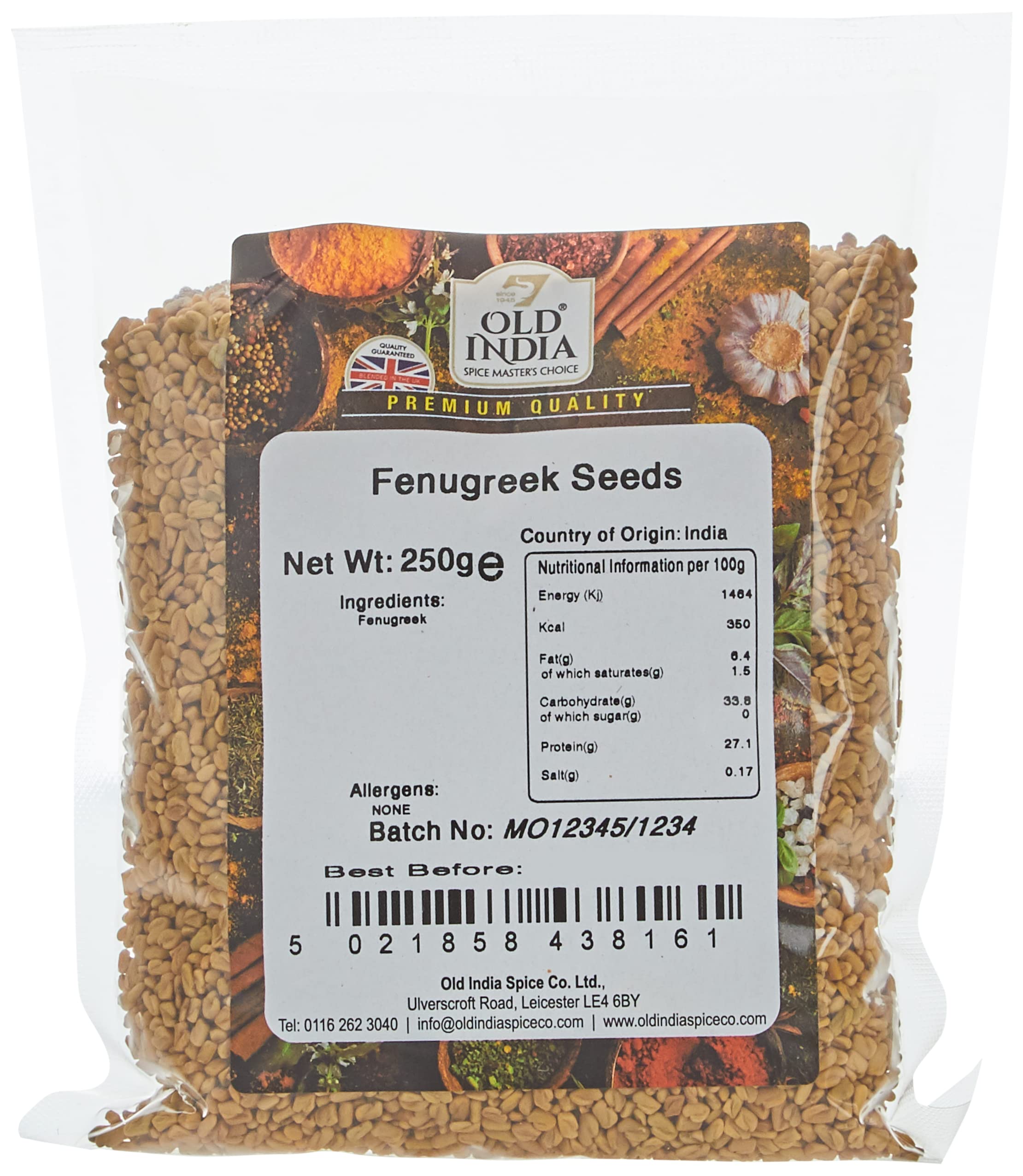 Old India Fenugreek Seeds 250g