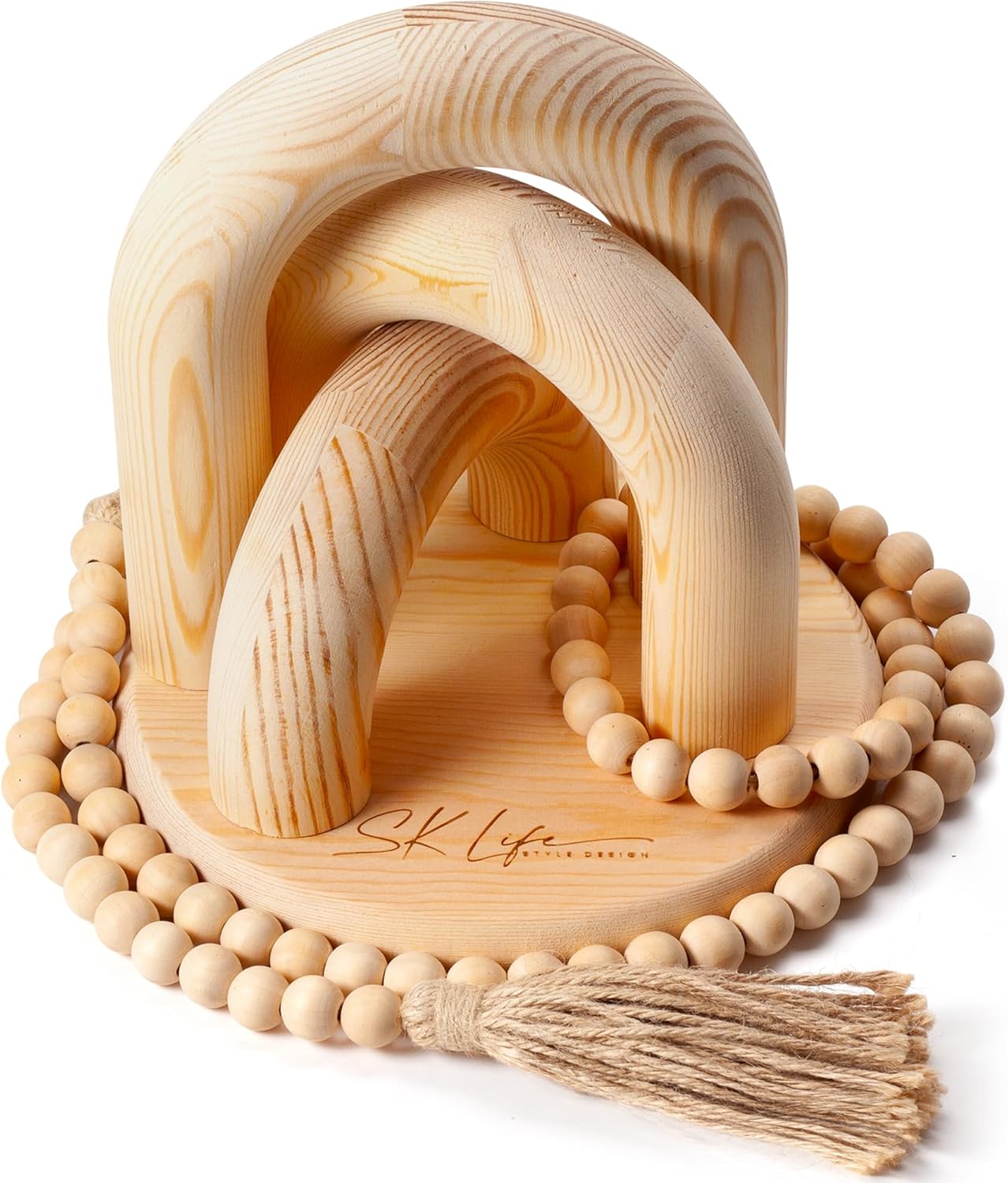 Die besten Schmuck-Highlights 2025: Adventskalender & mehr 11 Boho Wohn-Deko Set aus Holz (5-teilig)